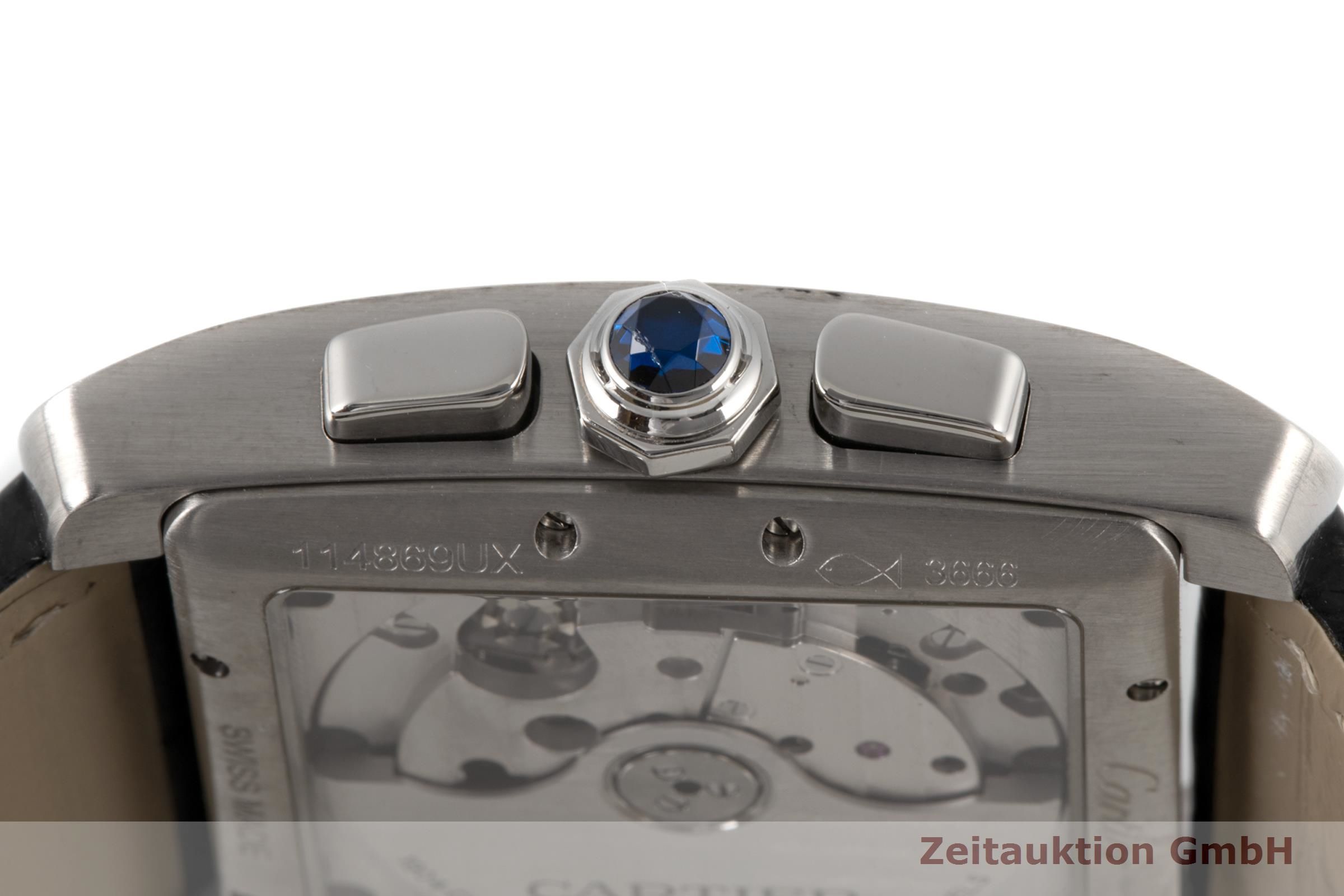 Cartier Tank chronographe acier automatique Kal. 1904-CH Ref. 3666  | Zeitauktion