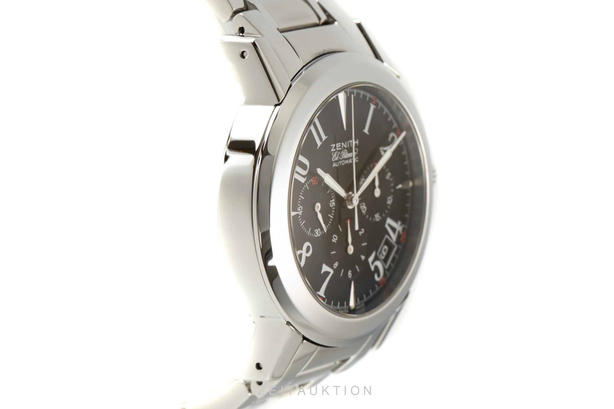 Zenith El Primero chronograph steel automatic Kal. 400Z Ref. 01/02.0450.400  | Zeitauktion