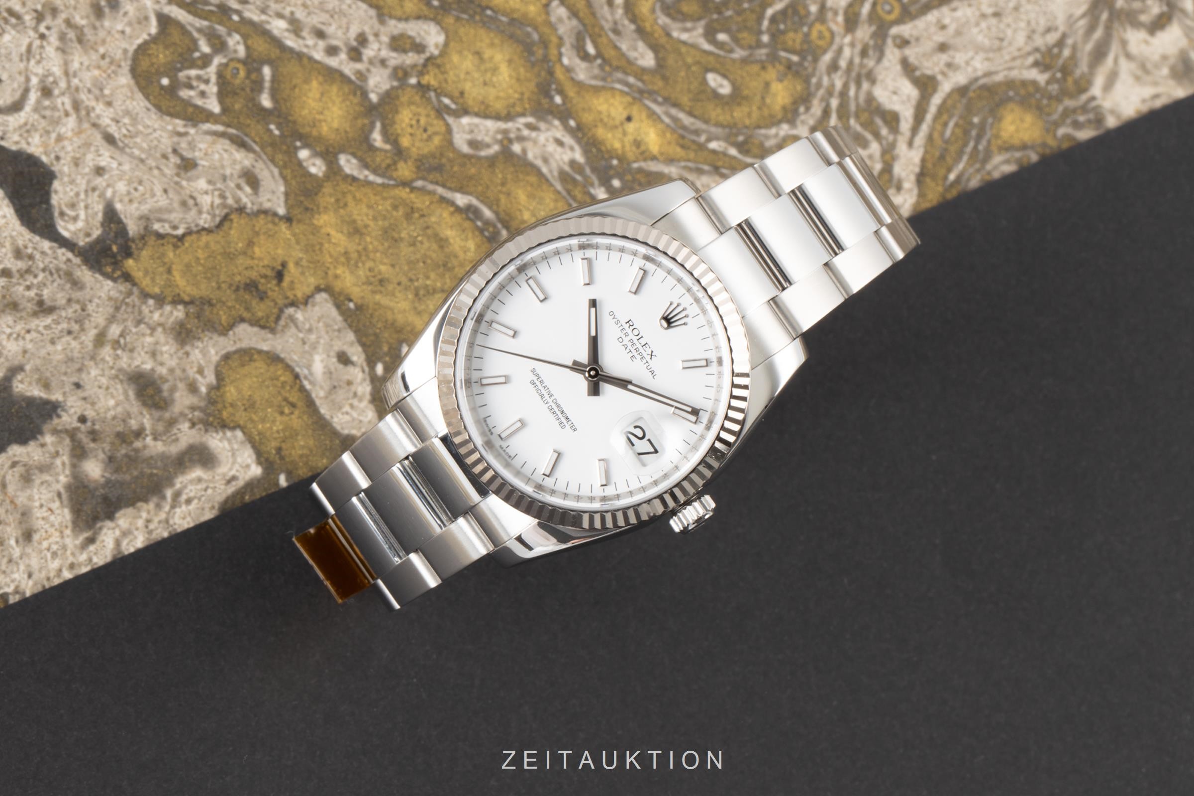 Rolex Oyster Perpetual steel / white gold automatic Kal. 3135 Ref. 115234  | Zeitauktion