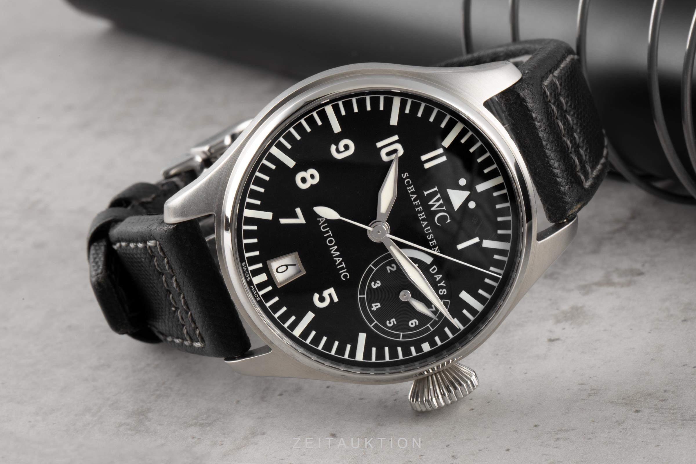 iwc black strap