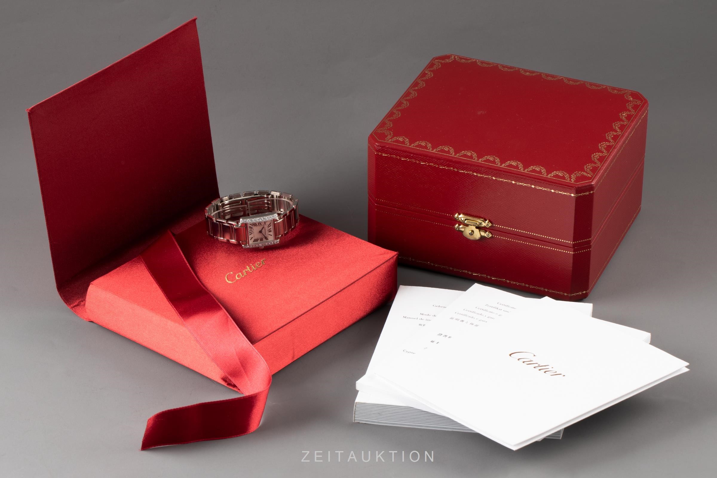 Cartier Tank Francaise or blanc 18 ct quartz Kal. 057 Ref. 2403  | Zeitauktion