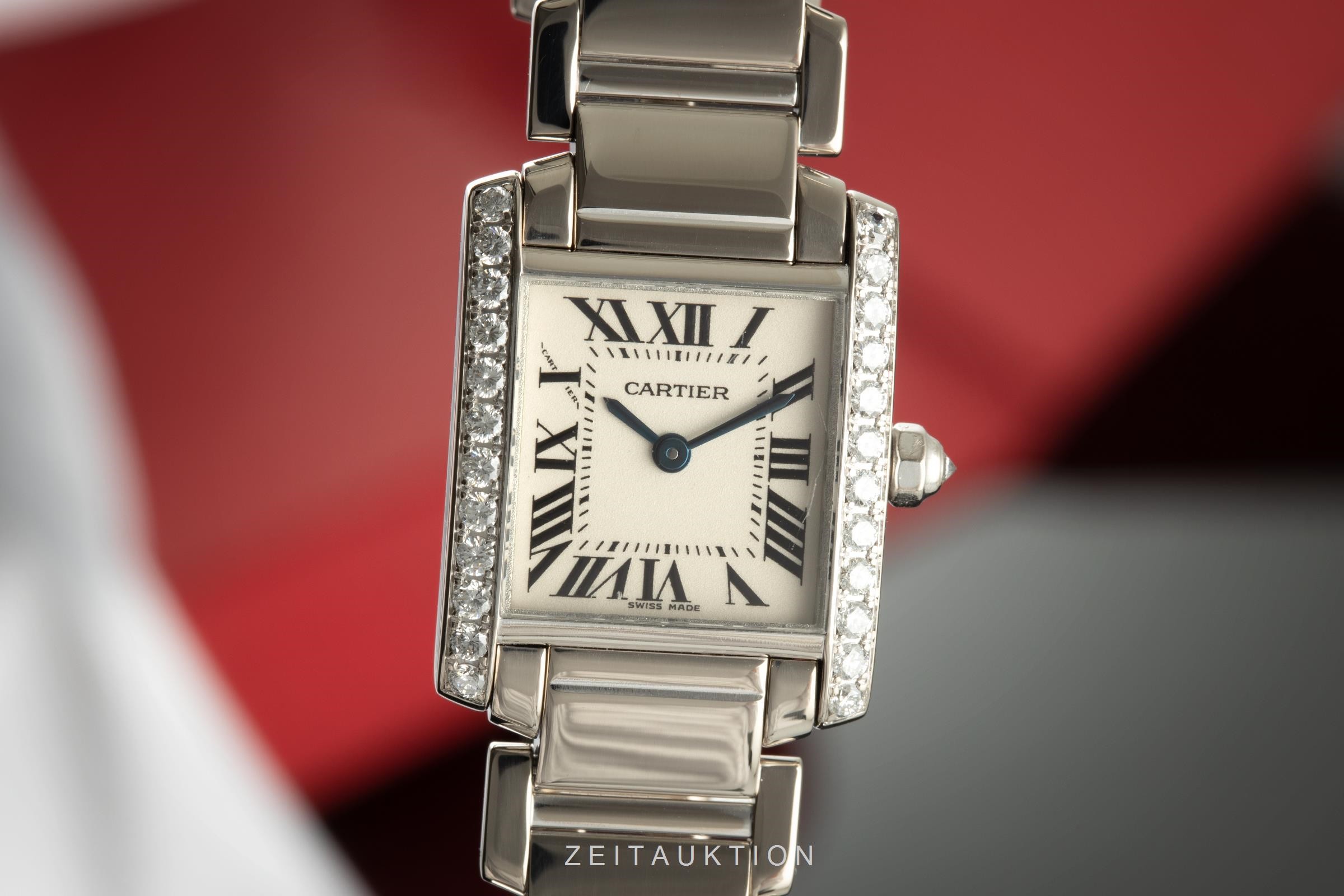 Cartier Tank Francaise oro blanco de 18 quilates cuarzo Kal. 057 Ref. 2403  | Zeitauktion