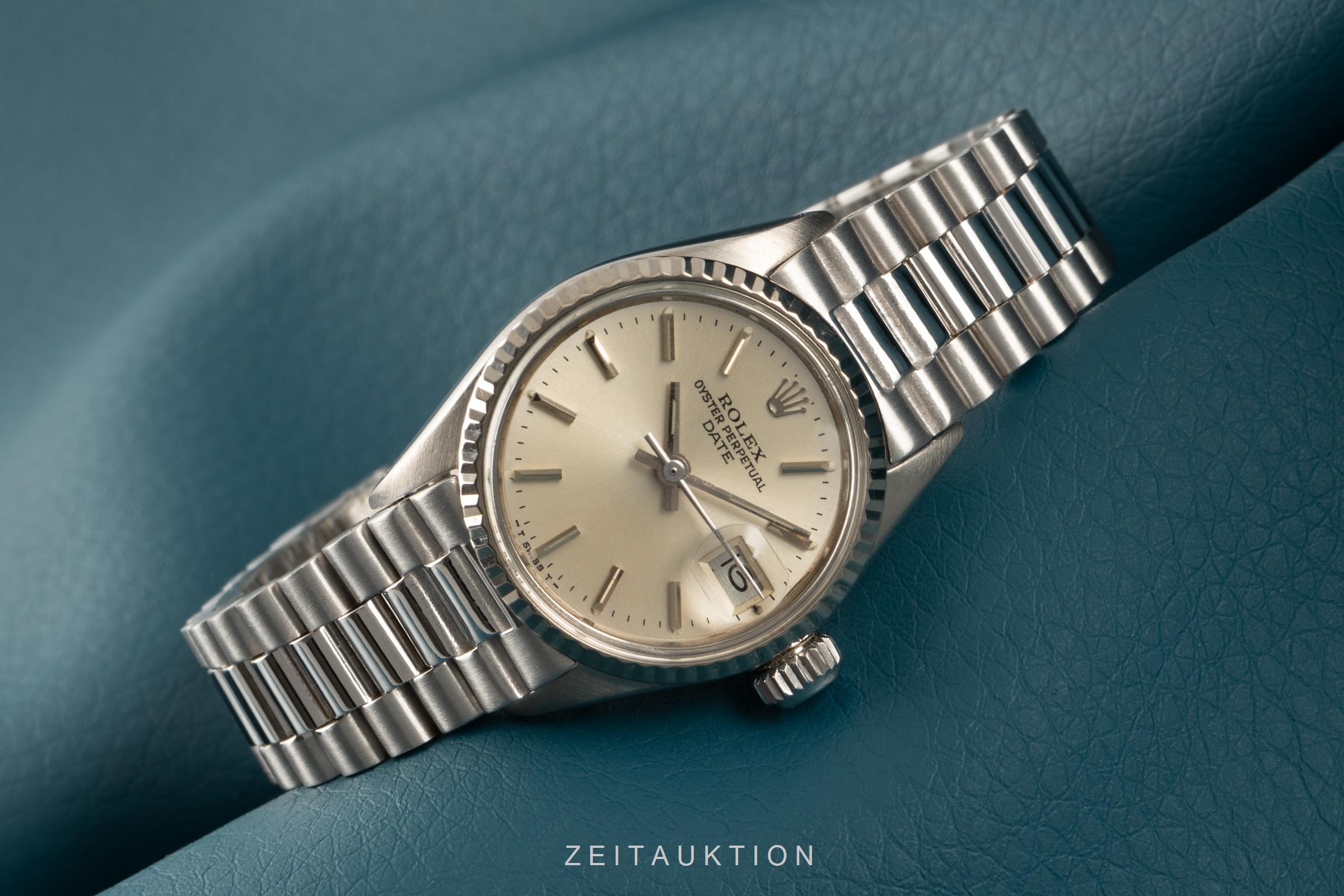 Rolex Lady Date 18 ct white gold automatic Kal. 1160 Ref. 6516  | Zeitauktion