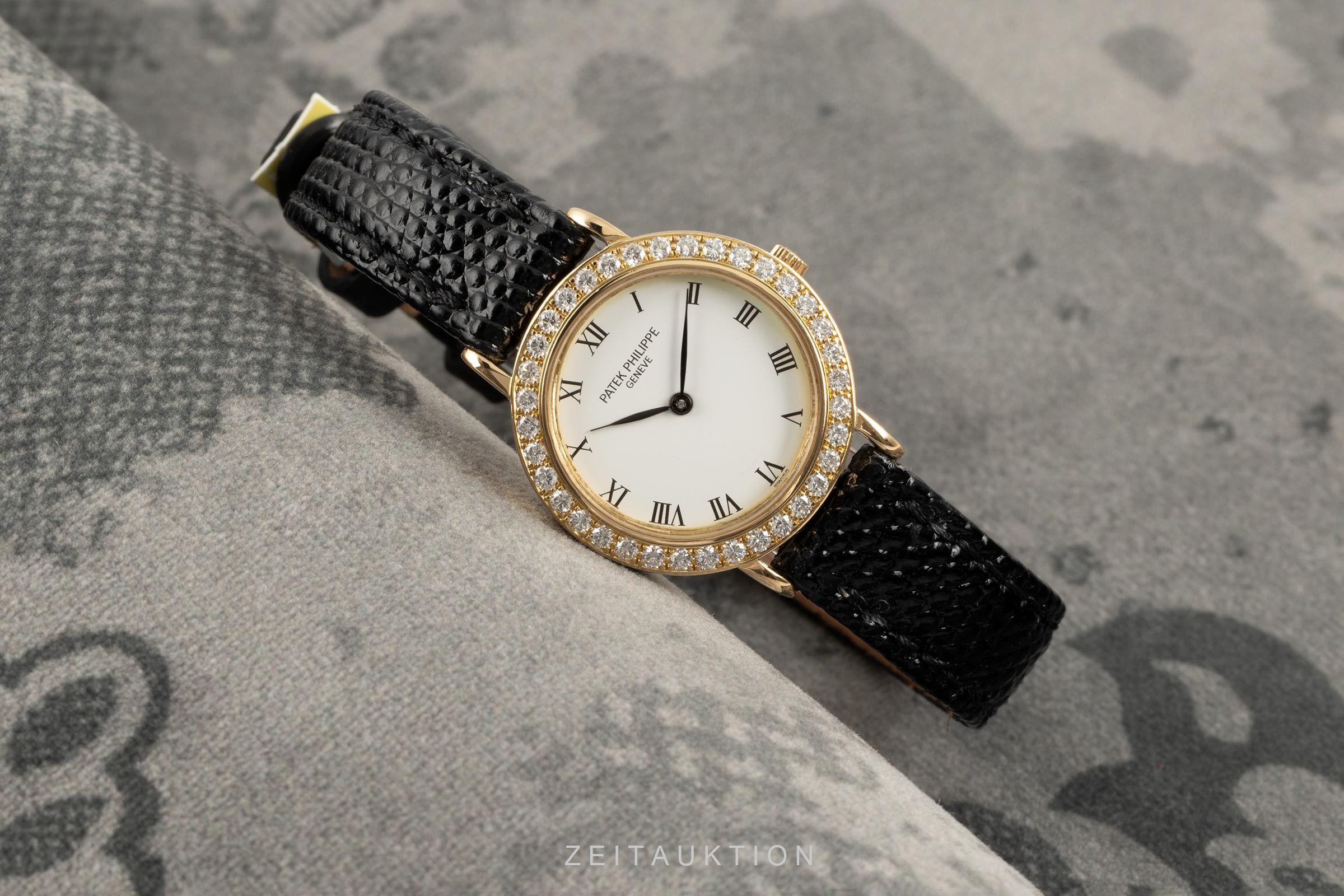 patek philippe calatrava diamond bezel