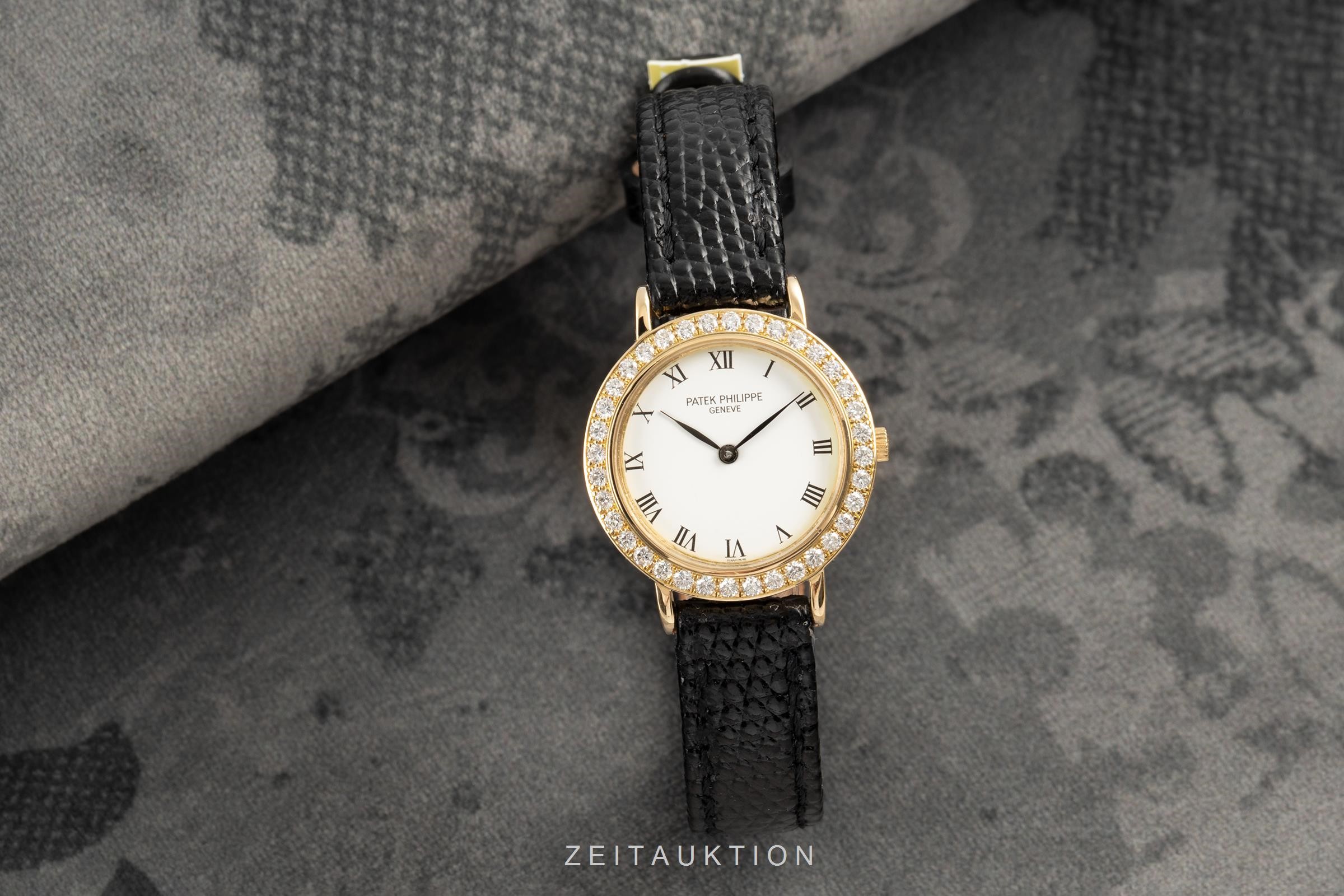 patek philippe calatrava diamond bezel