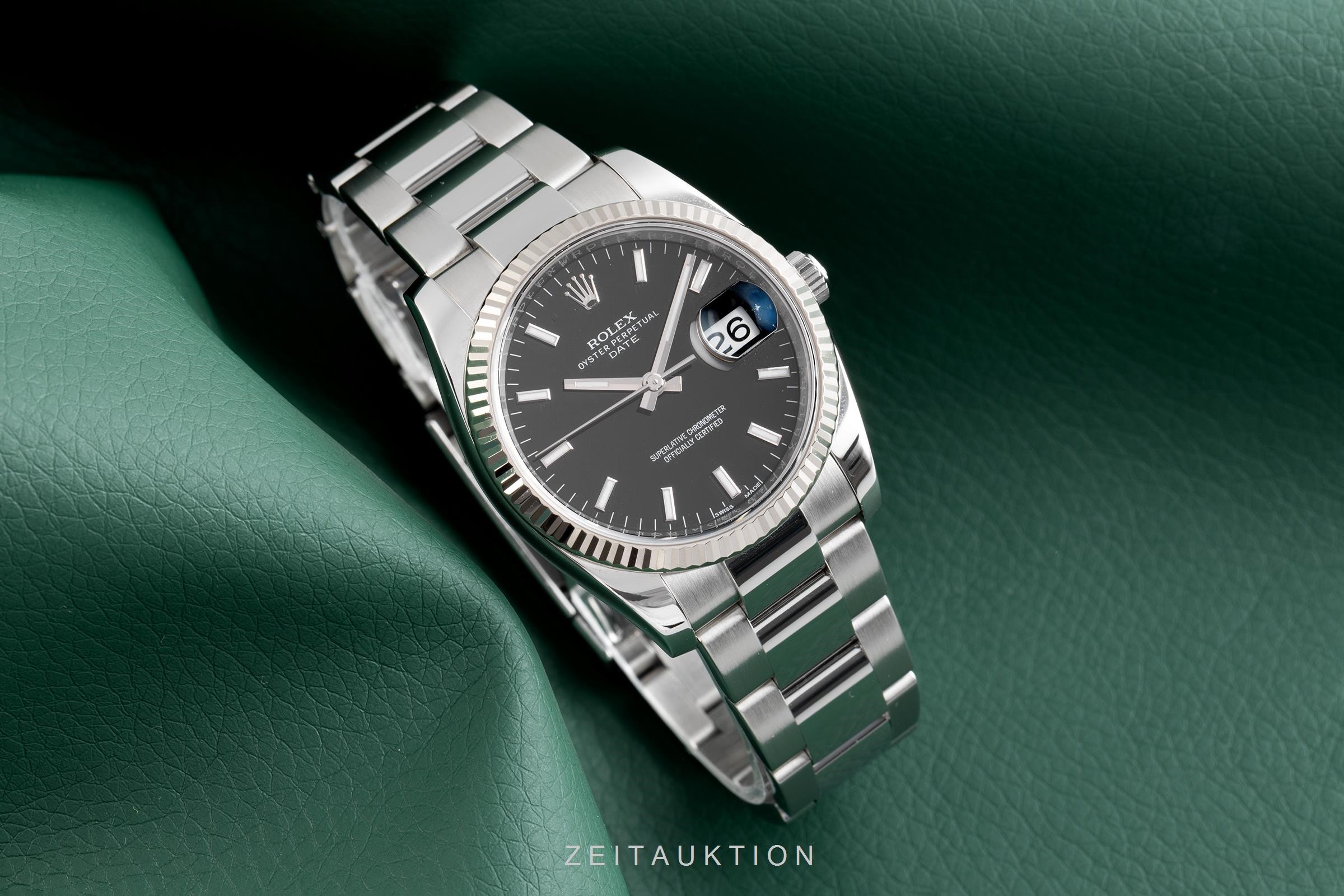 Rolex Date steel / white gold automatic Kal. 3135 Ref. 115234  | Zeitauktion