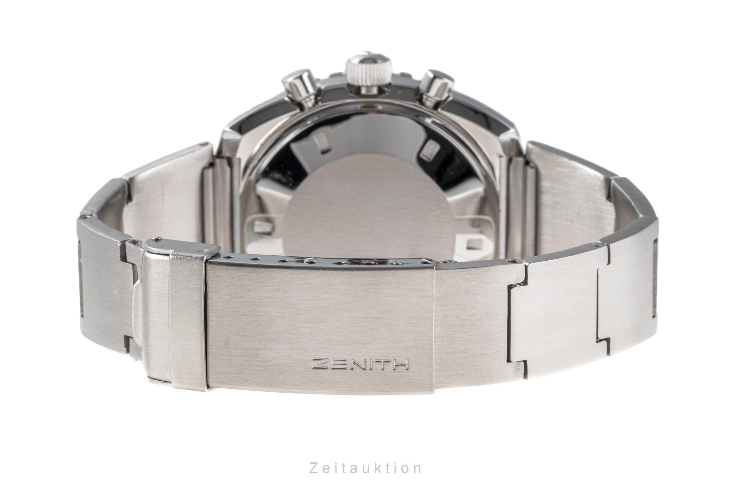 Zenith El Primero chronograph steel automatic Kal. 3019 PHC Ref. 01-150-415 VINTAGE  | Zeitauktion