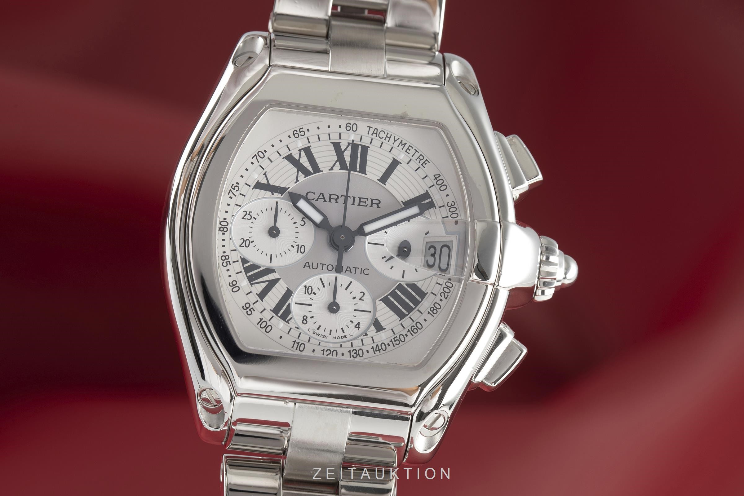 Cartier Roadster cronografo acciaio automatismo Kal. 8510 Ref. 2618  | Zeitauktion