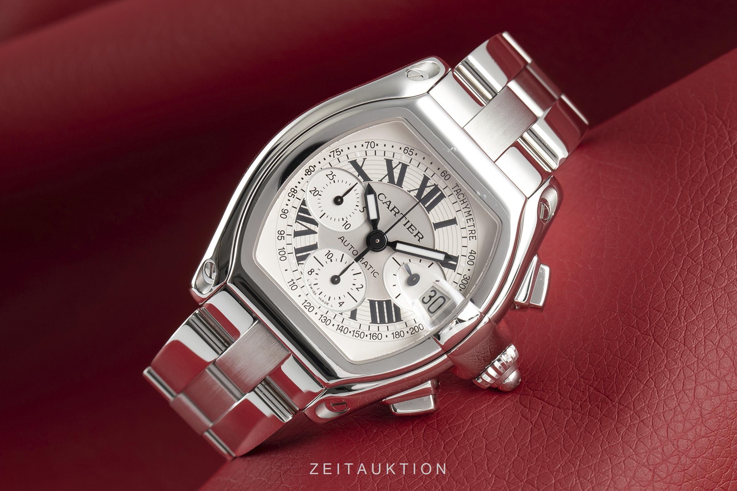 Cartier Roadster Chronograph Stahl Automatik Kal. 8510 Ref. 2618  | Zeitauktion