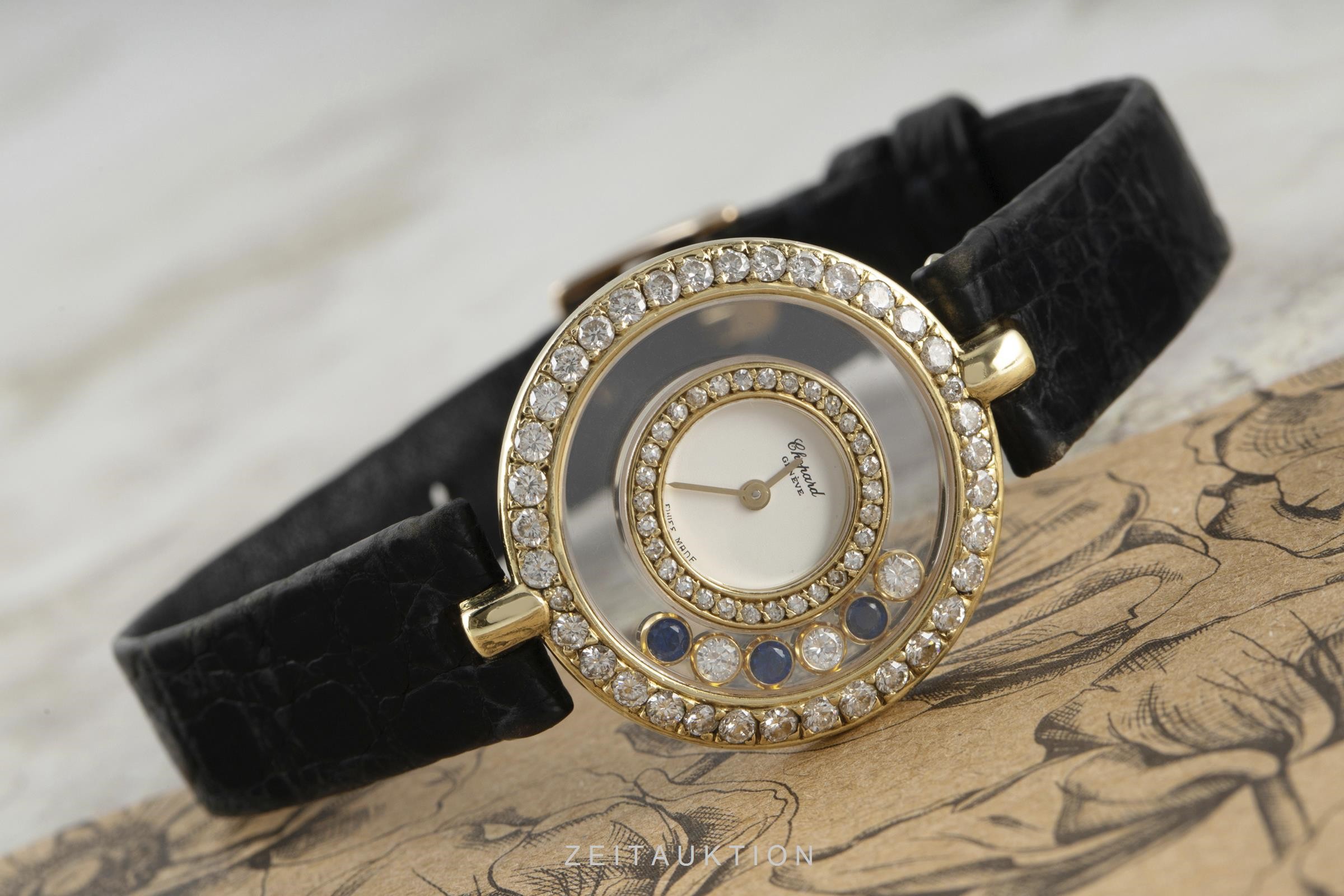 Chopard Happy Diamonds 18k Gold Quarz Ref. 520/5503  | Zeitauktion