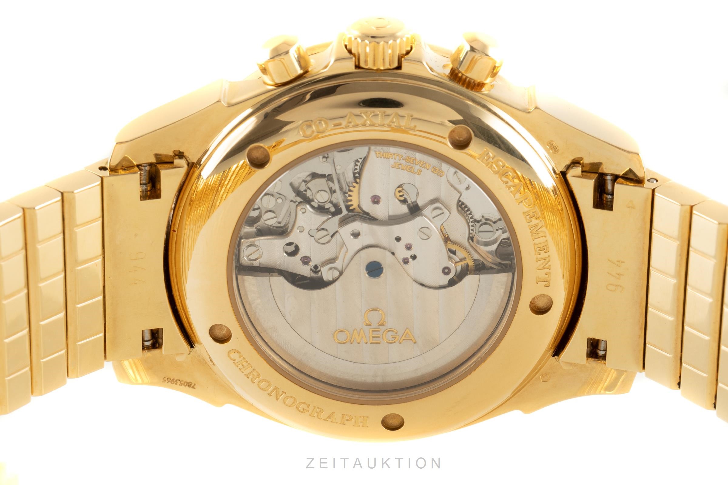 Omega De Ville Chronograph 18k Gold Automatik Kal. 3313 Ref. 4141.30.00  | Zeitauktion