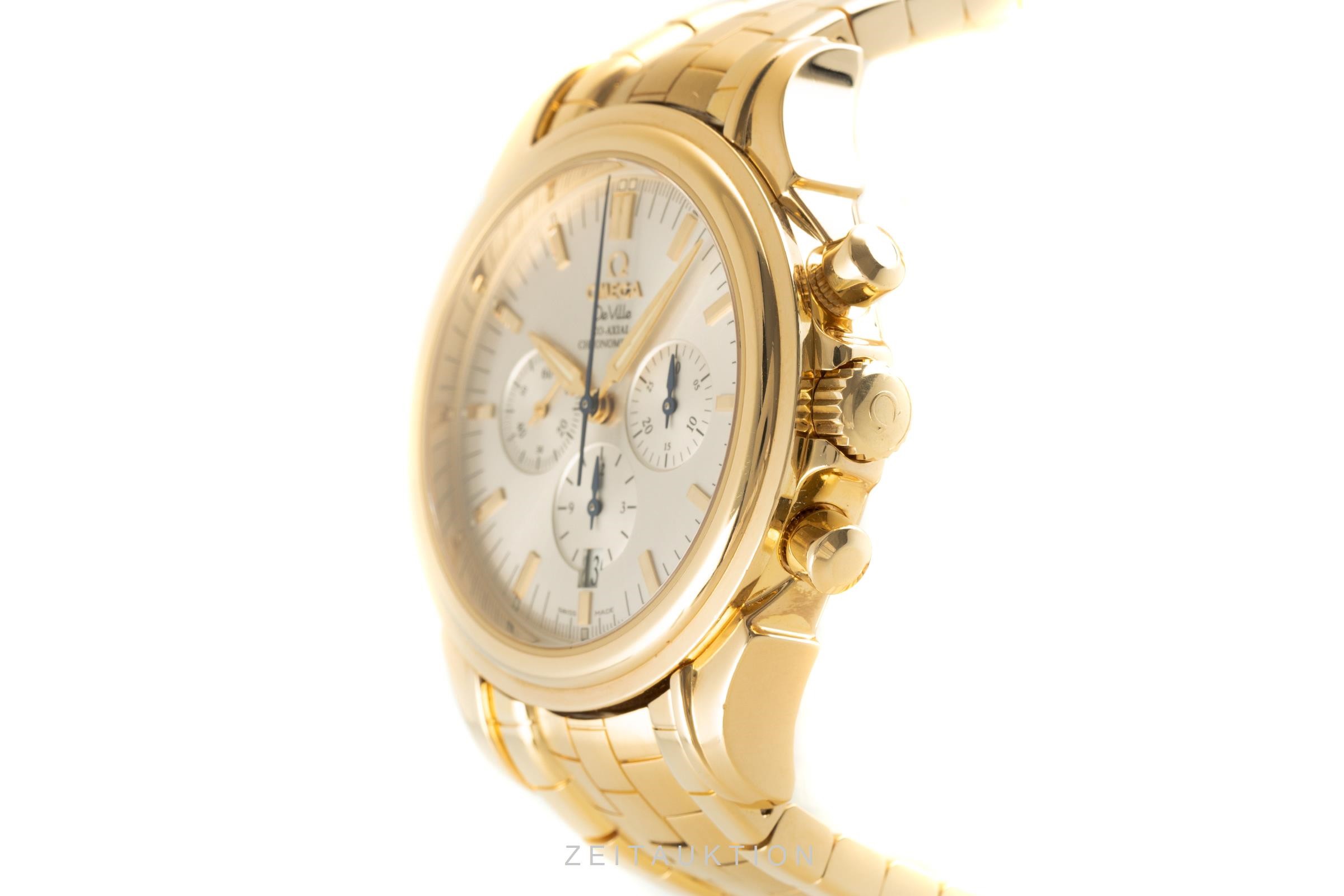 Omega De Ville Chronograph 18k Gold Automatik Kal. 3313 Ref. 4141.30.00  | Zeitauktion