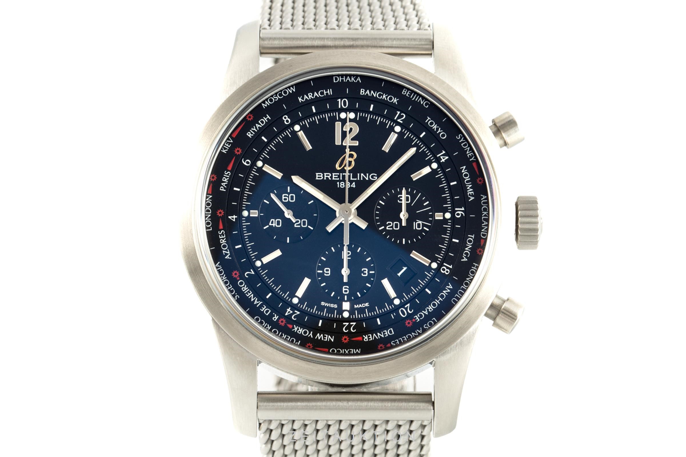 breitling transocean blue dial