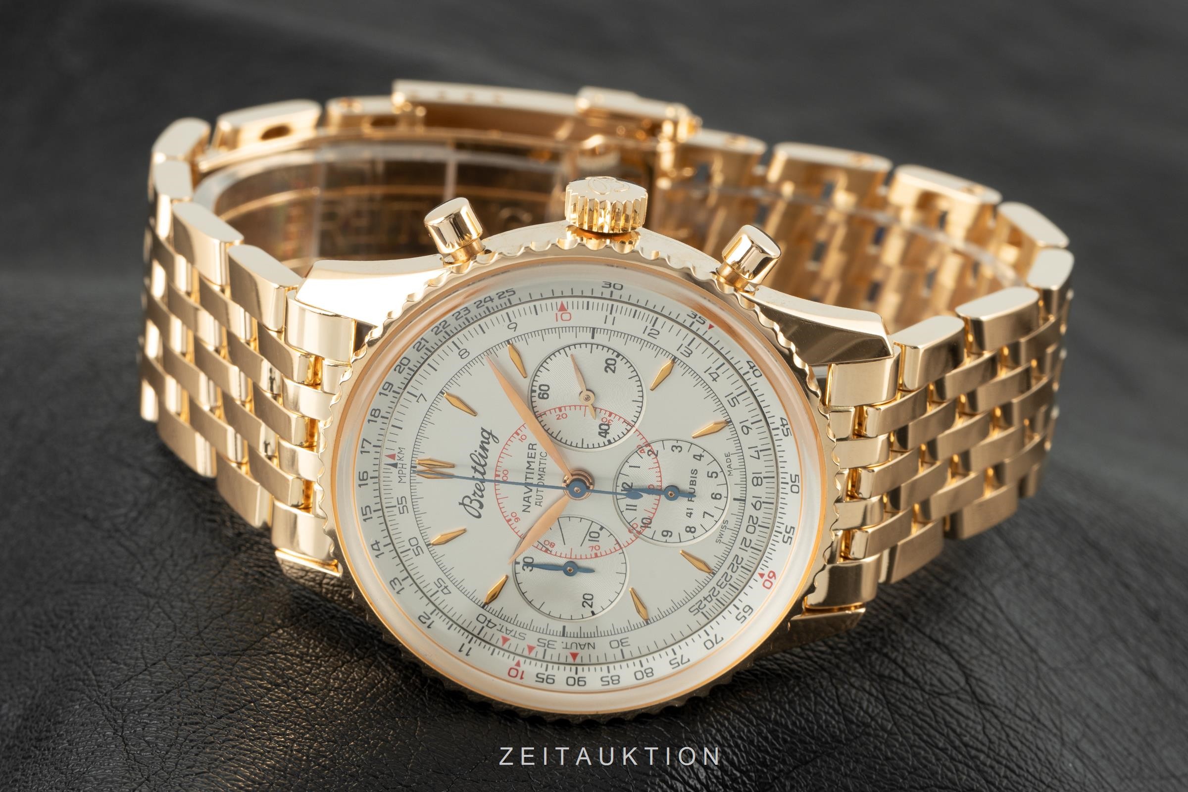 Breitling Navitimer chronographe or rouge 18 ct automatique Kal. B30 Ref. H30030.1  | Zeitauktion