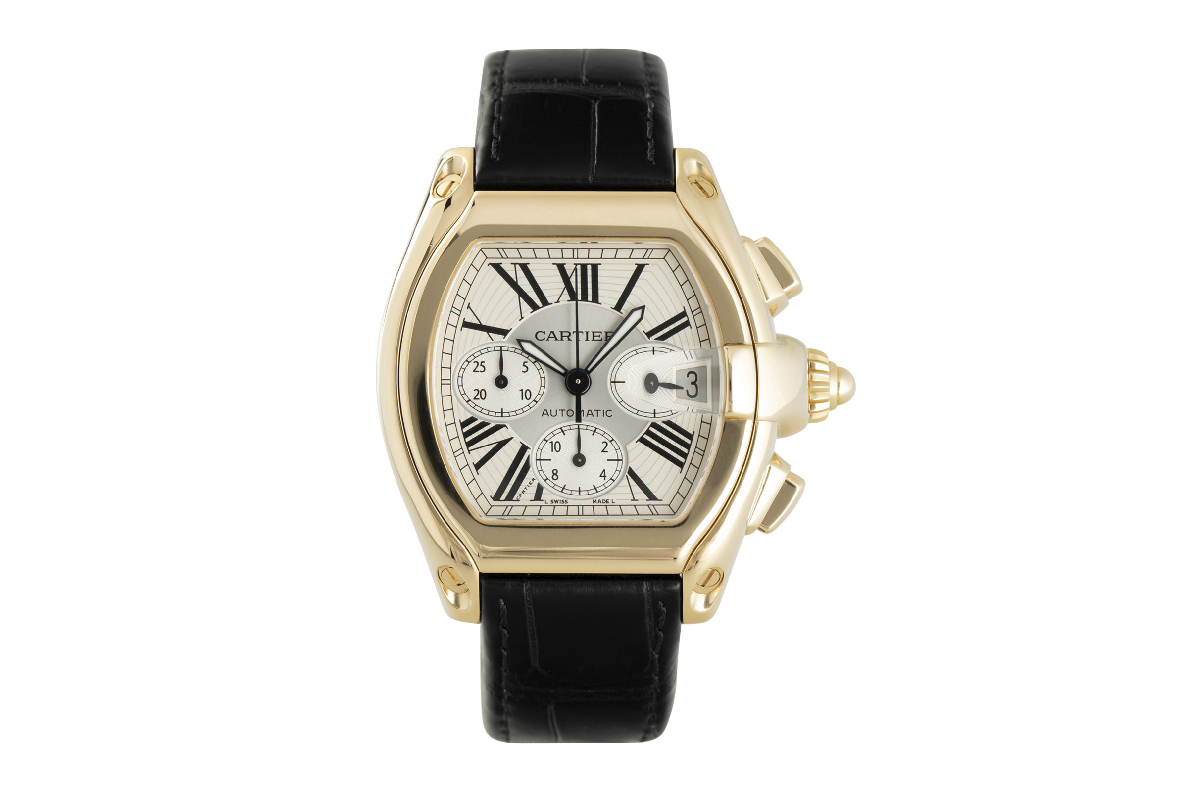 cartier gold roadster watch