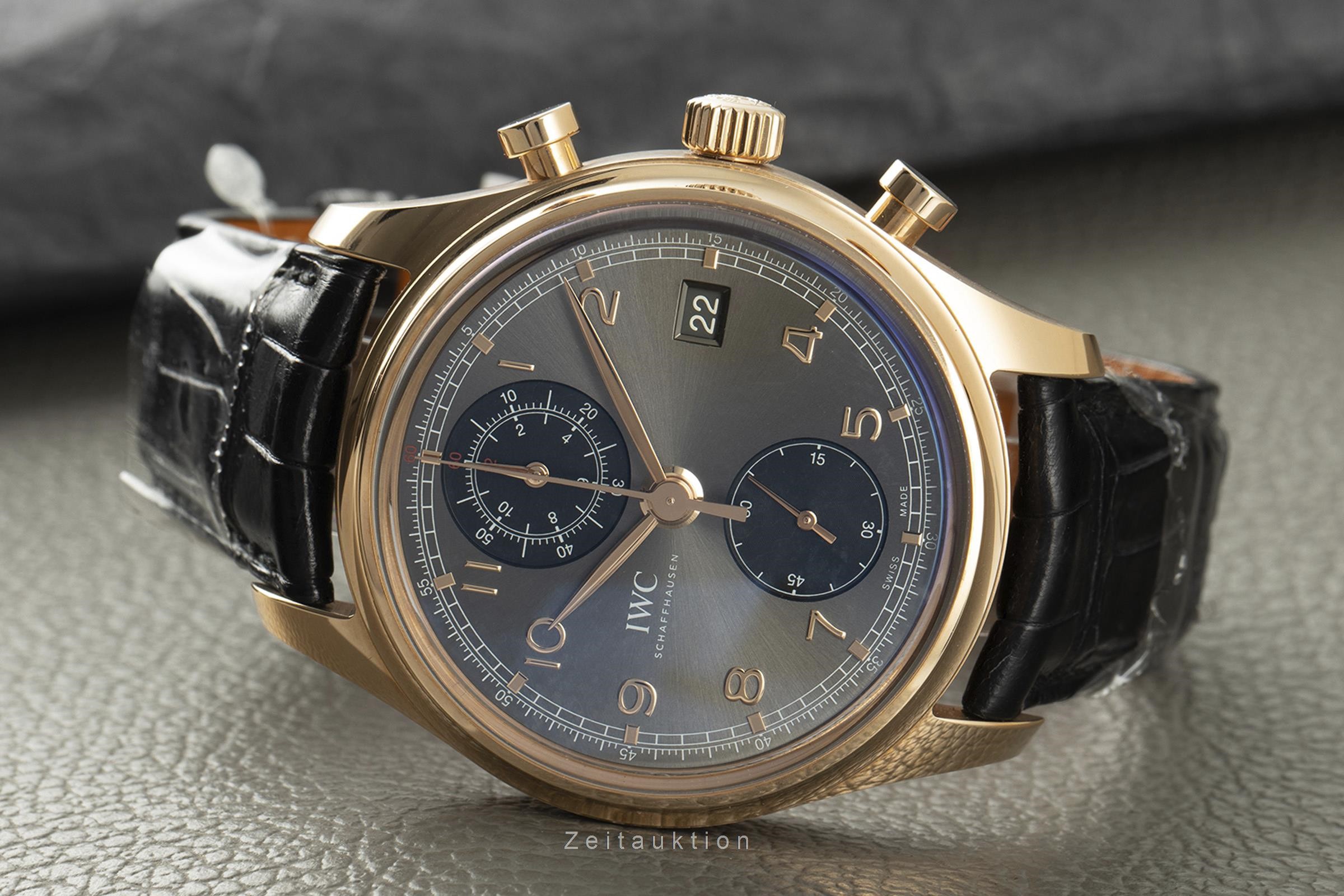 IWC Portugieser chronograph 18 ct red gold automatic Kal. C.89361 Ref. IW390405  | Zeitauktion