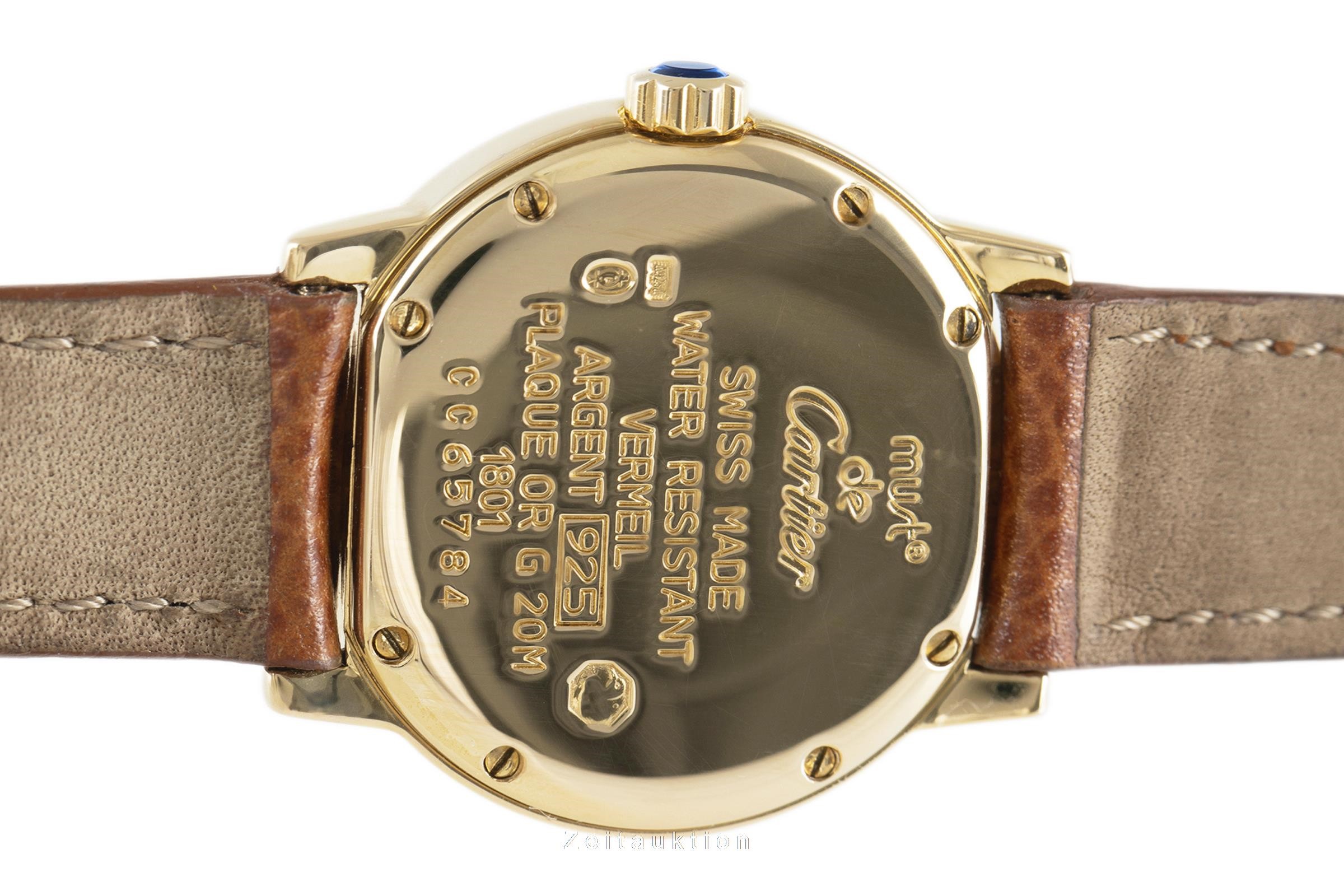 Cartier Vermeil plata banada en oro cuarzo Kal. 157.06 Ref. 1801  | Zeitauktion