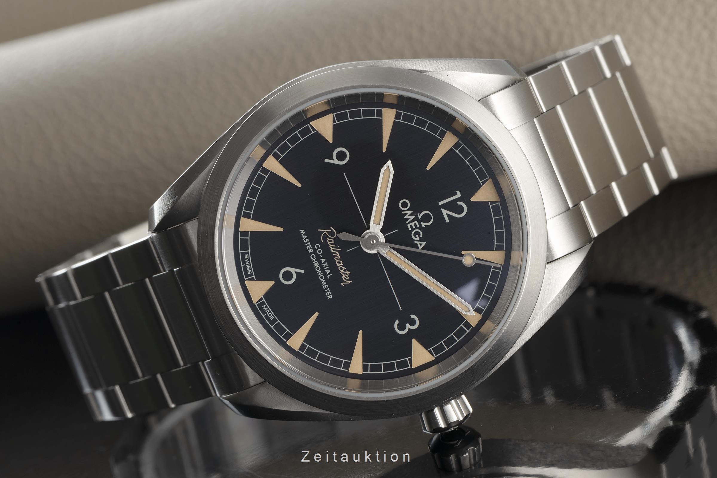 Omega Railmaster Stahl Automatik Kal. 8806 Ref. 220.10.40.20.01.001  | Zeitauktion