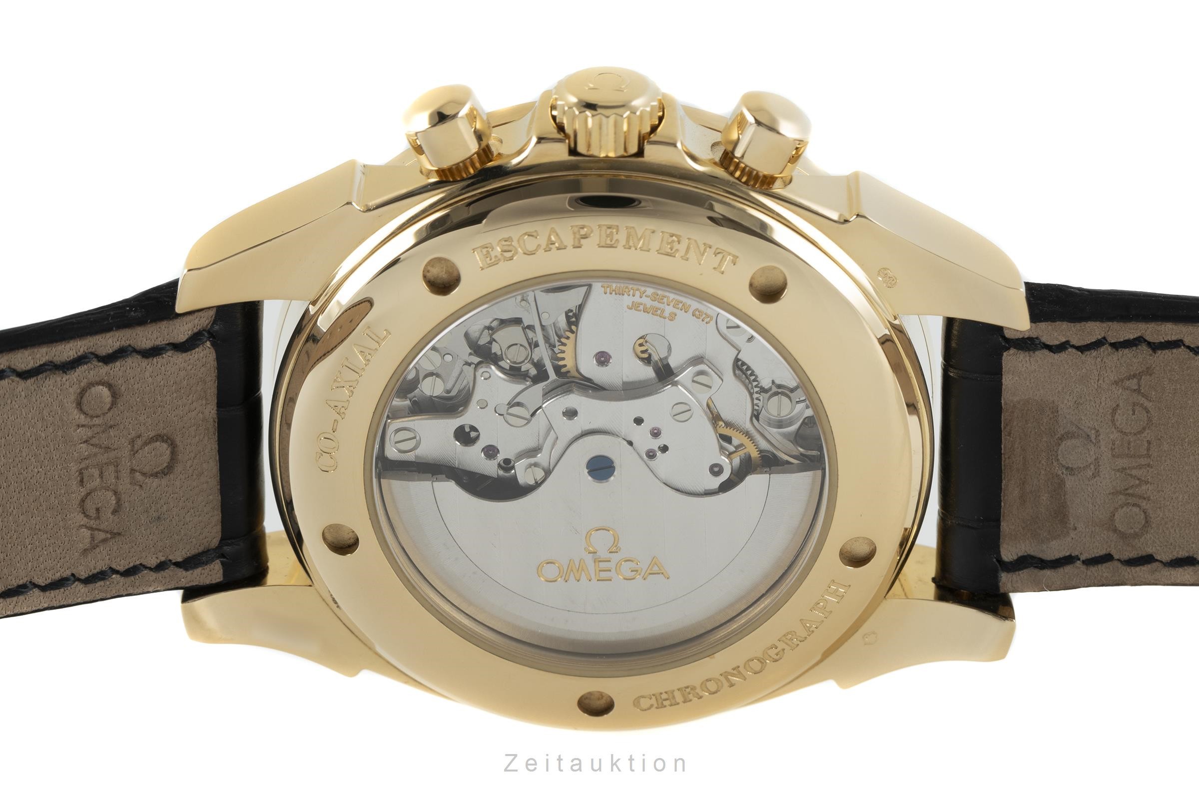 Omega De Ville chronograph 18 ct gold automatic Kal. 3313 Ref. 4641.50.31  | Zeitauktion