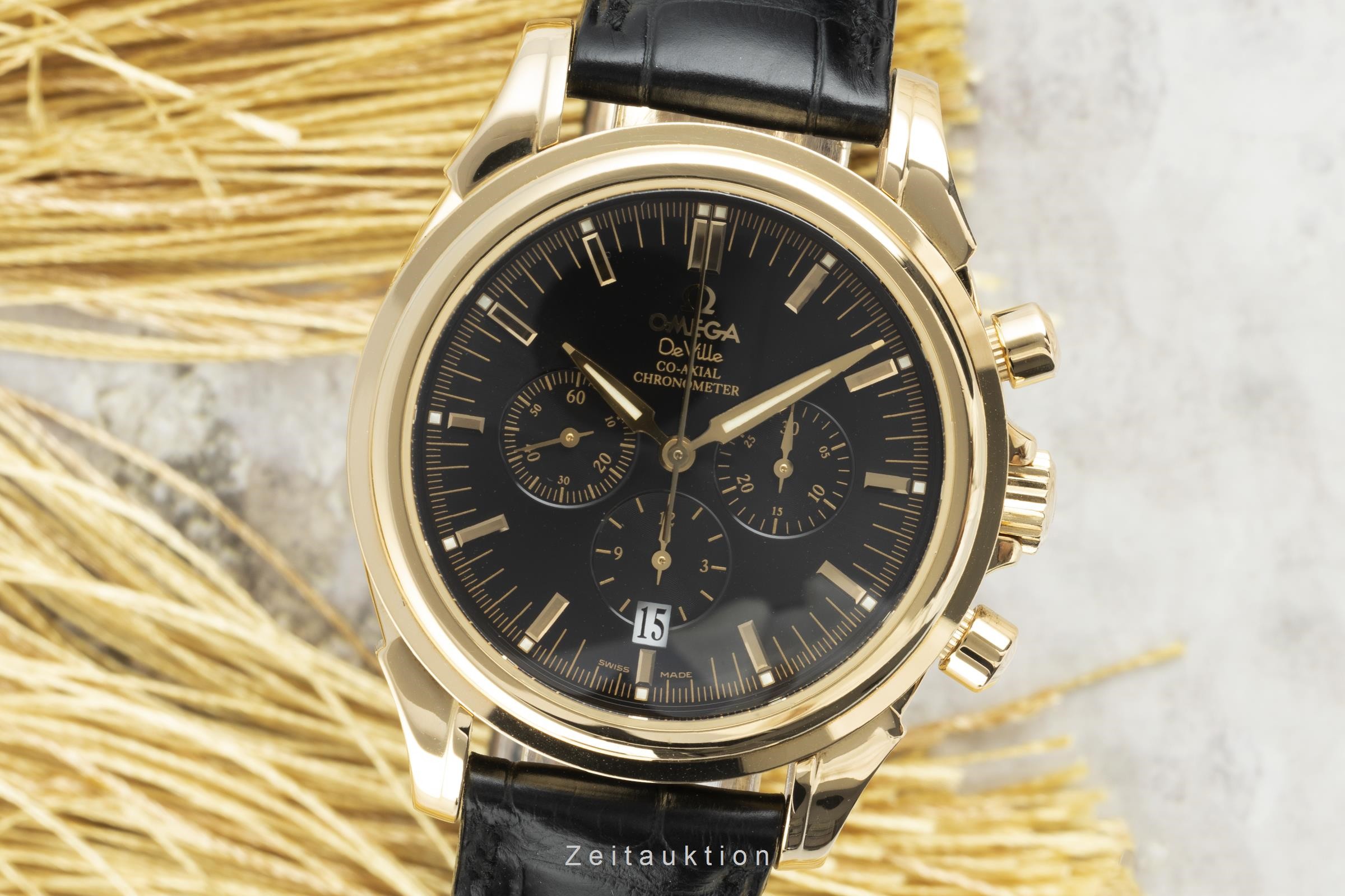 Omega De Ville cronografo oro 18 ct automatismo Kal. 3313 Ref. 4641.50.31  | Zeitauktion