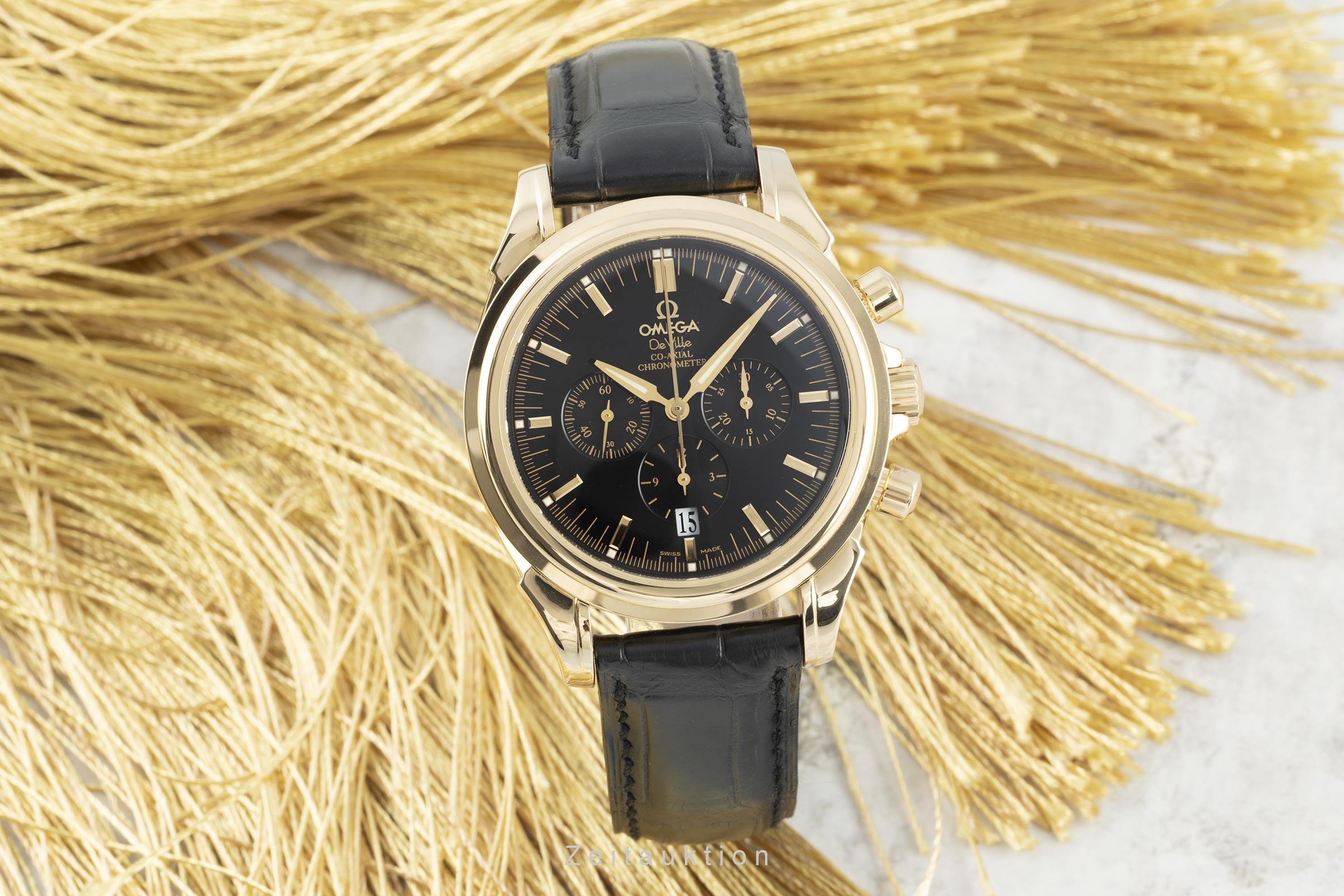 Omega De Ville Chronograph 18k Gold Automatik Kal. 3313 Ref. 4641.50.31  | Zeitauktion