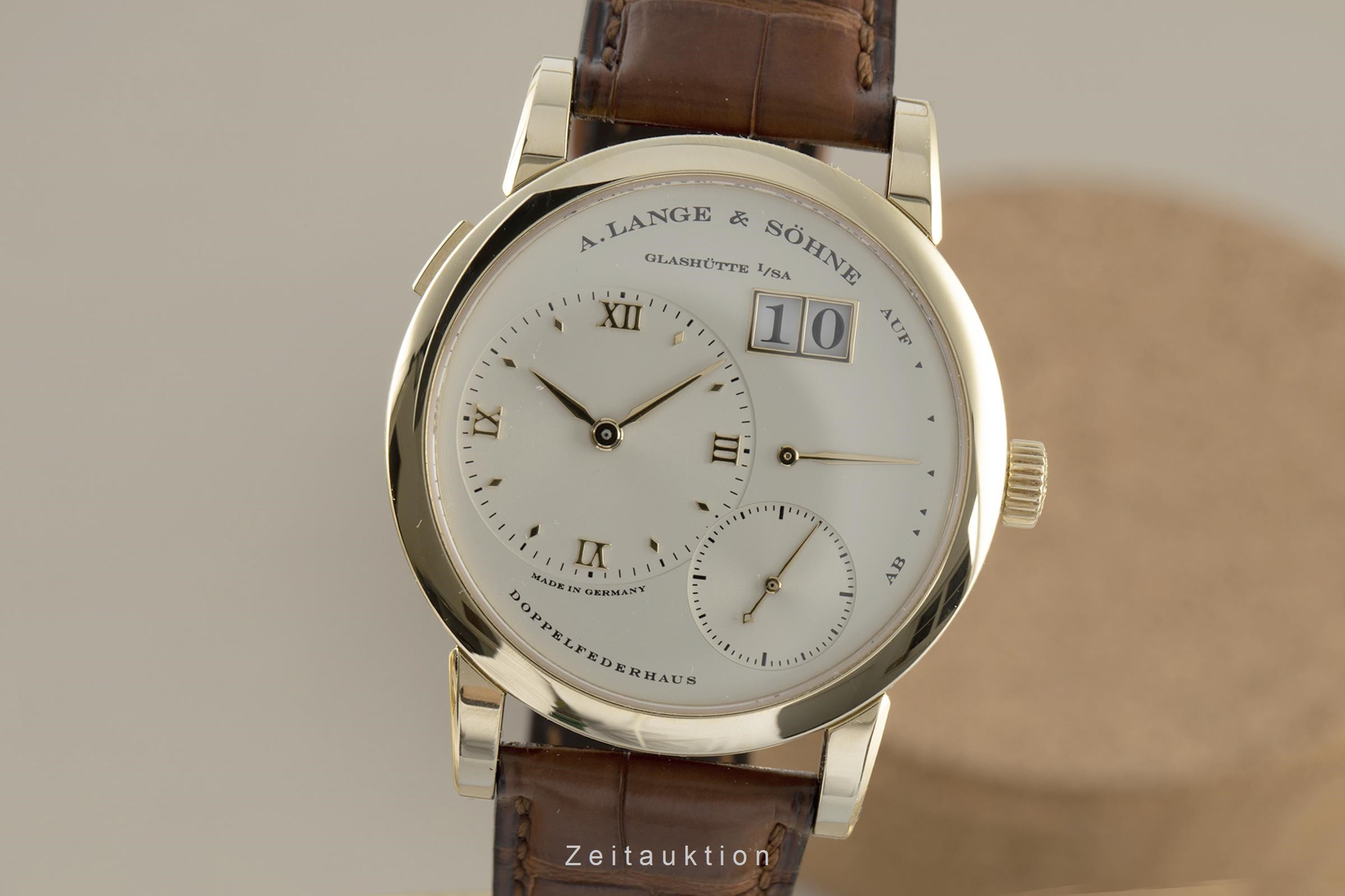 A. Lange & Söhne Lange 1 18 ct gold manual winding Kal. L.901.0 Ref. 101.021  | Zeitauktion