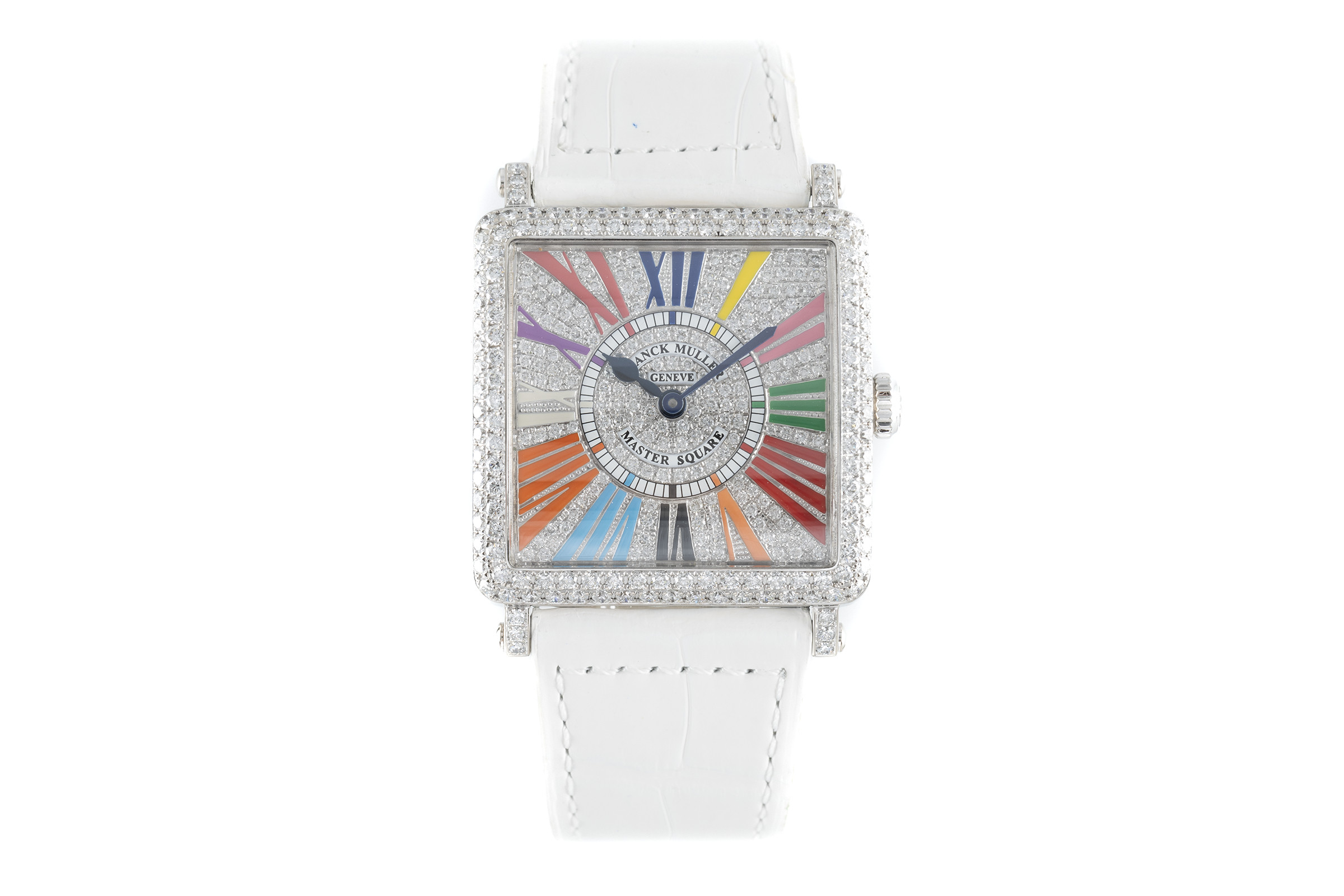 Franck Muller Master Square 18 ct white gold quartz Kal. Ronda 751 Ref. 6002MQZD CD  | Zeitauktion