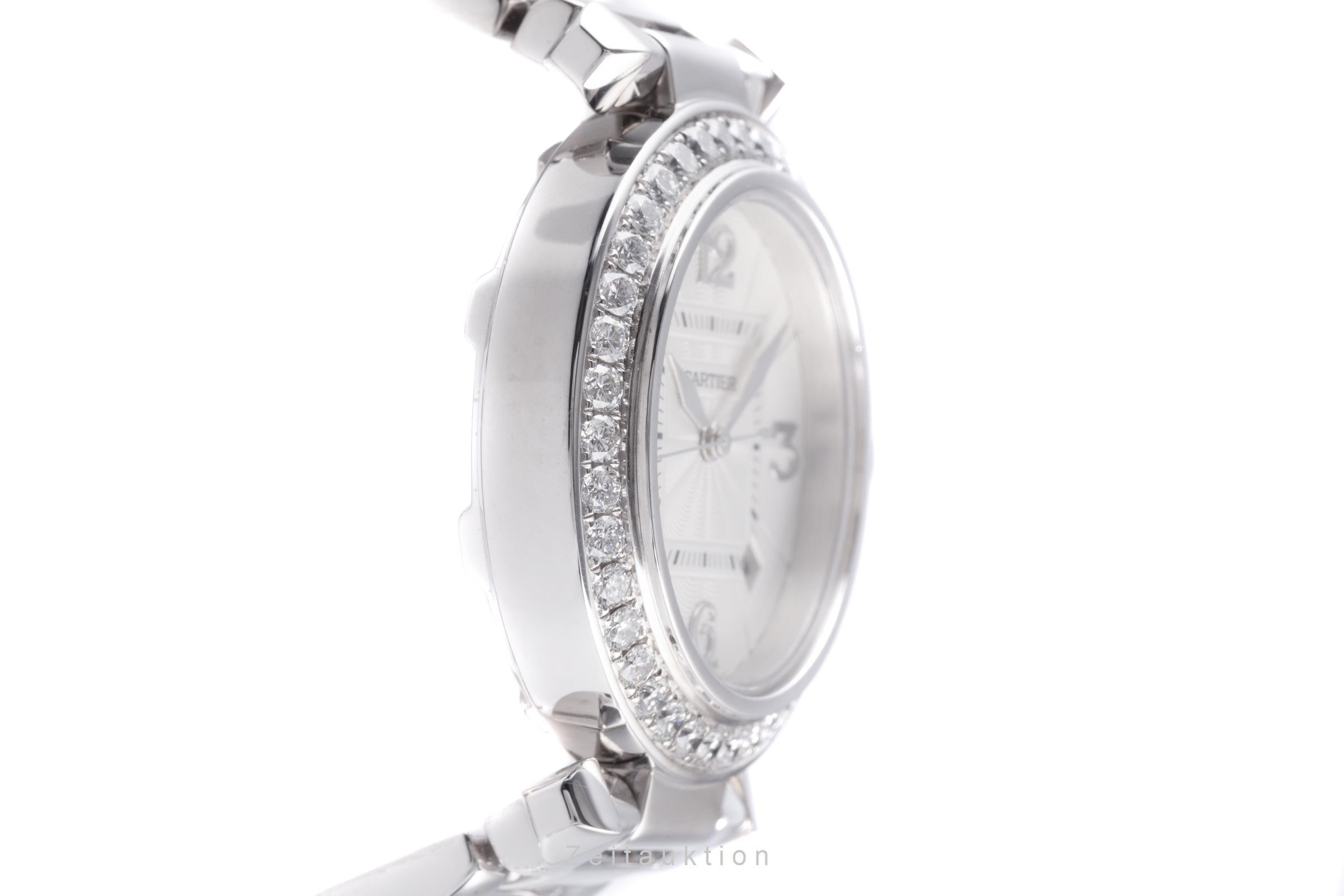 Cartier Pasha 18 ct white gold automatic Kal. 500MC Ref. 2528  | Zeitauktion