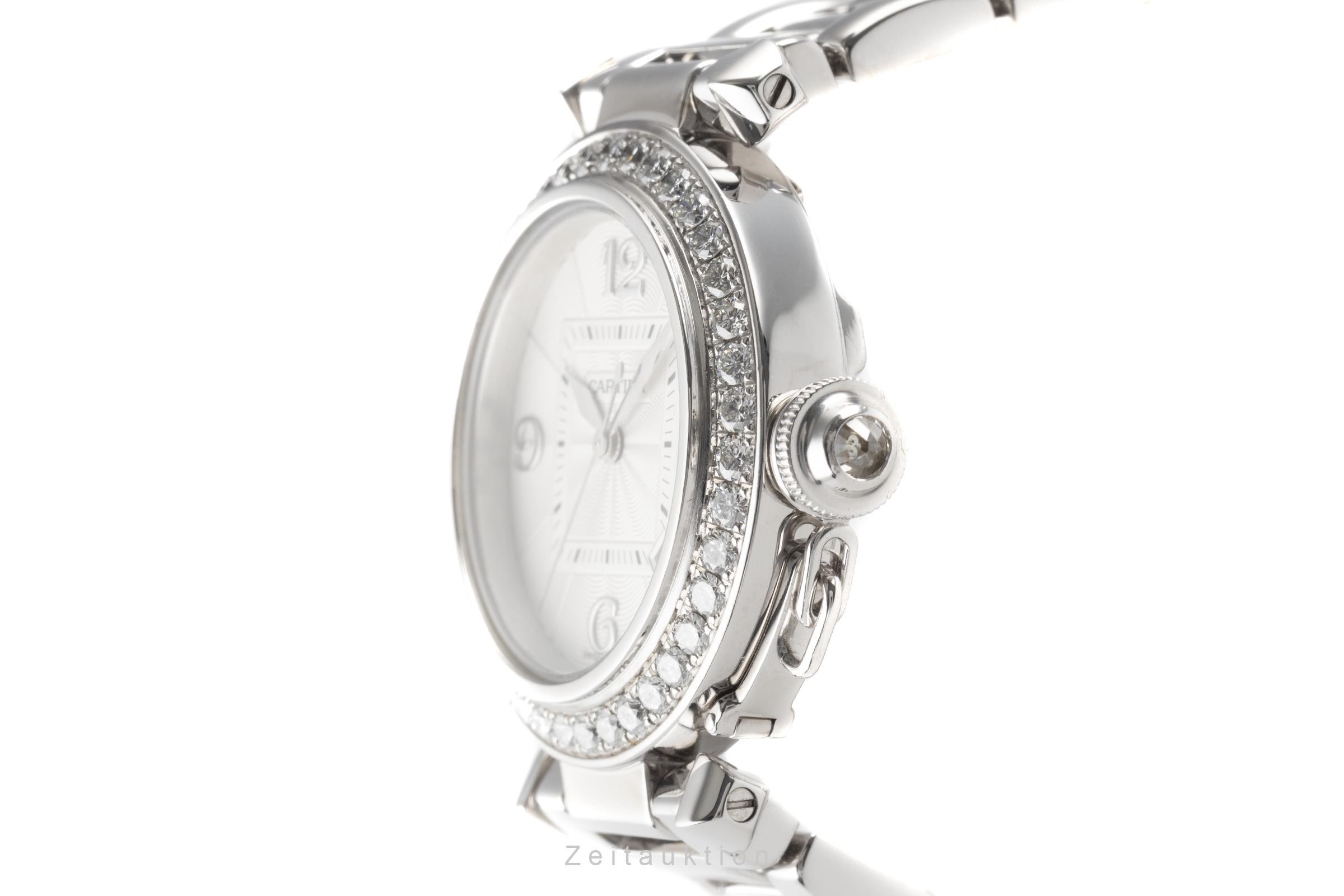 Cartier Pasha or blanc 18 ct automatique Kal. 500MC Ref. 2528  | Zeitauktion