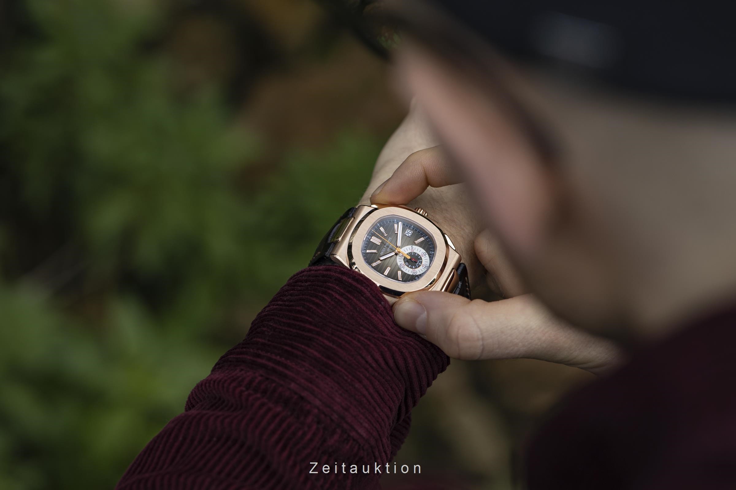 Patek Philippe Nautilus chronograph 18 ct red gold automatic Kal. 28-520C Ref. 5980R-001  | Zeitauktion