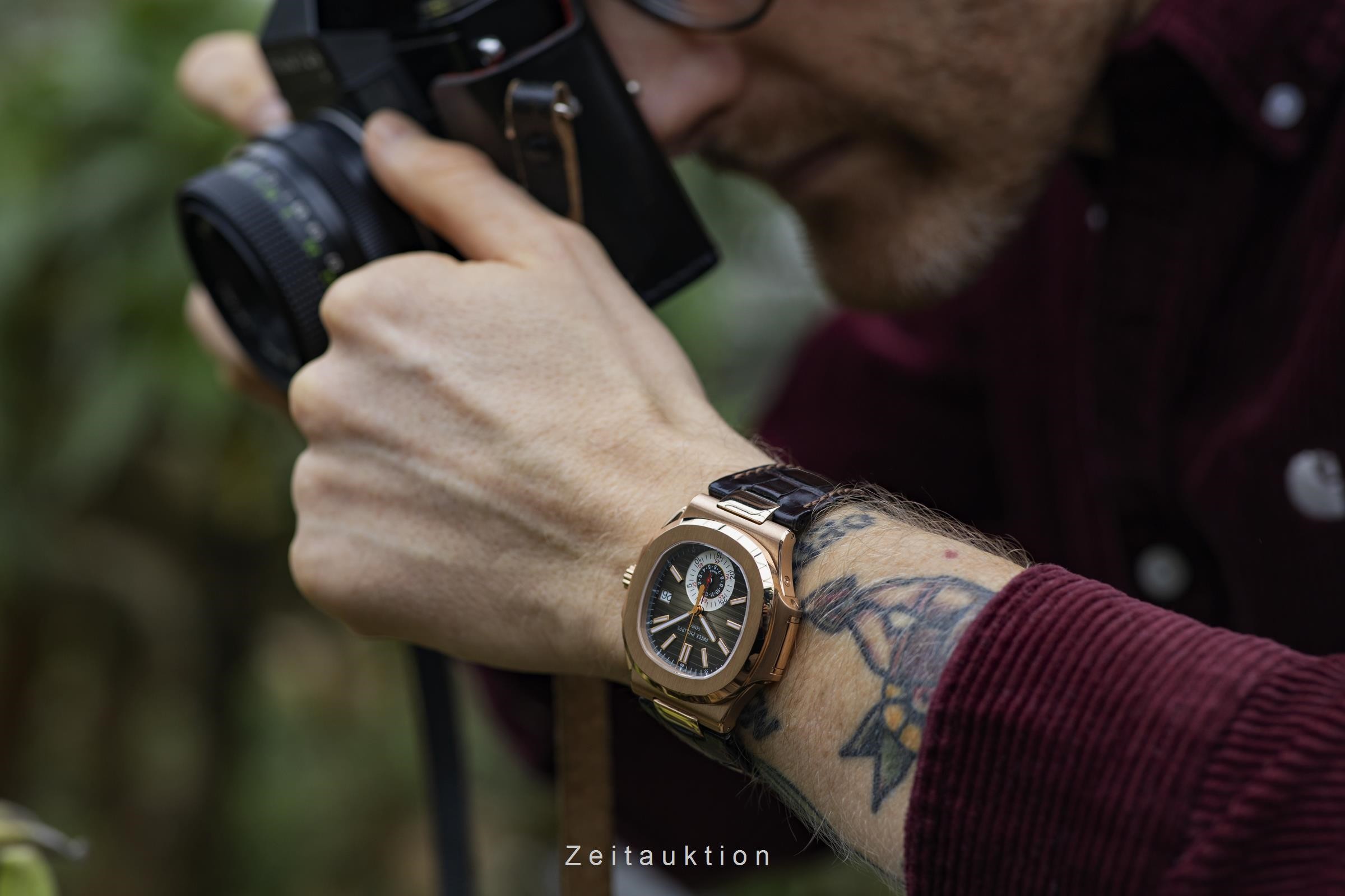 Patek Philippe Nautilus chronograph 18 ct red gold automatic Kal. 28-520C Ref. 5980R-001  | Zeitauktion