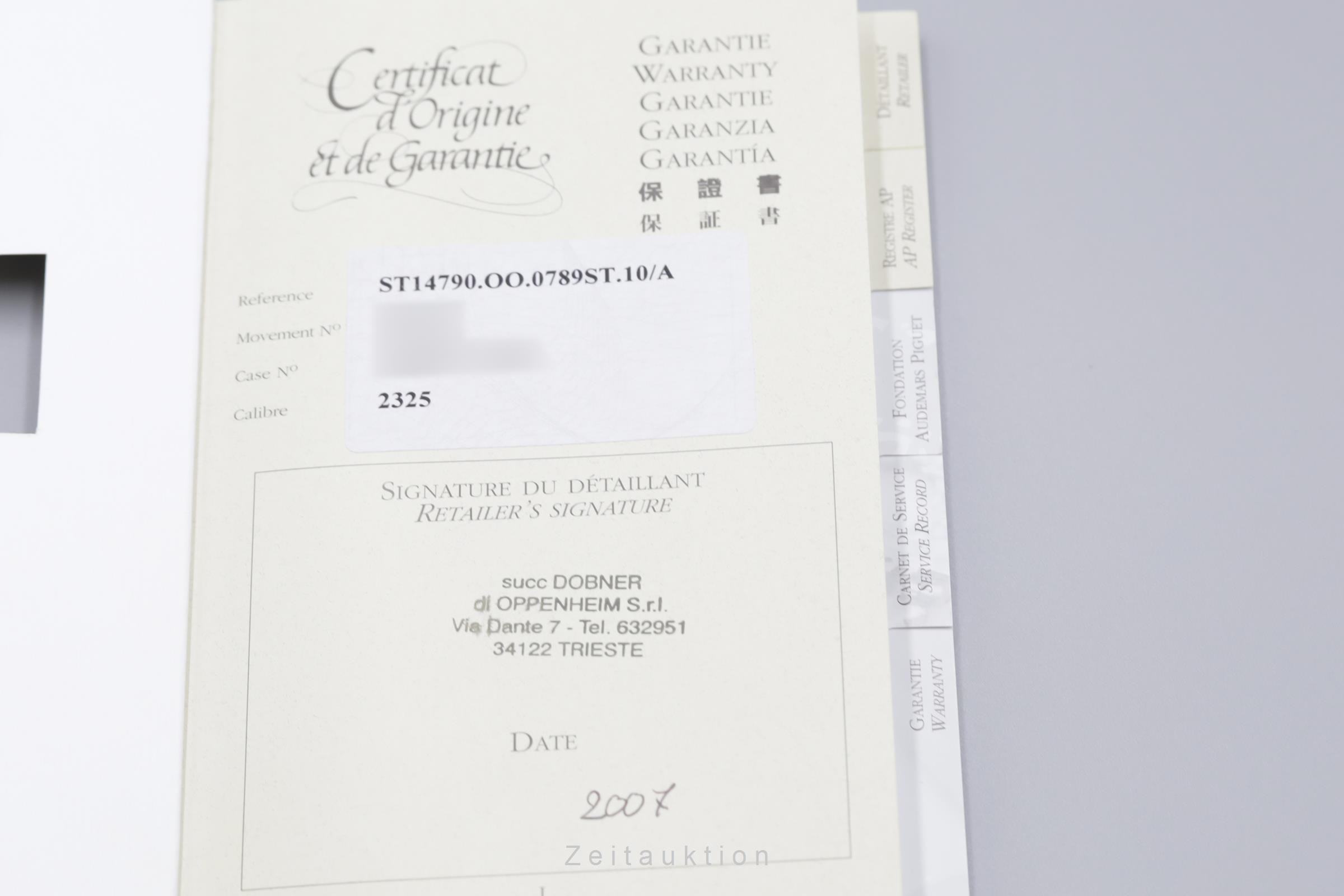 Audemars Piguet Royal Oak steel automatic Kal. 2325 Ref. ST14790.OO.0789ST.10/A  | Zeitauktion