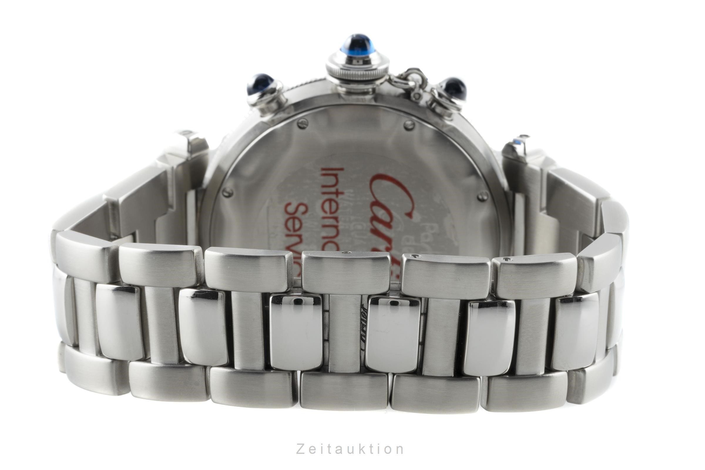 Cartier Pasha chronographe acier quartz Kal. 053 Ref. 1050, W31018H3  | Zeitauktion