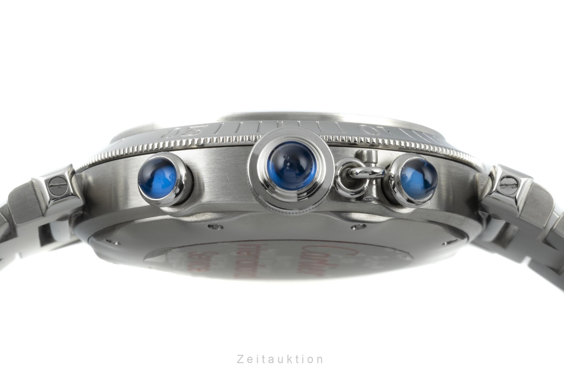 Cartier Pasha chronographe acier quartz Kal. 053 Ref. 1050, W31018H3  | Zeitauktion