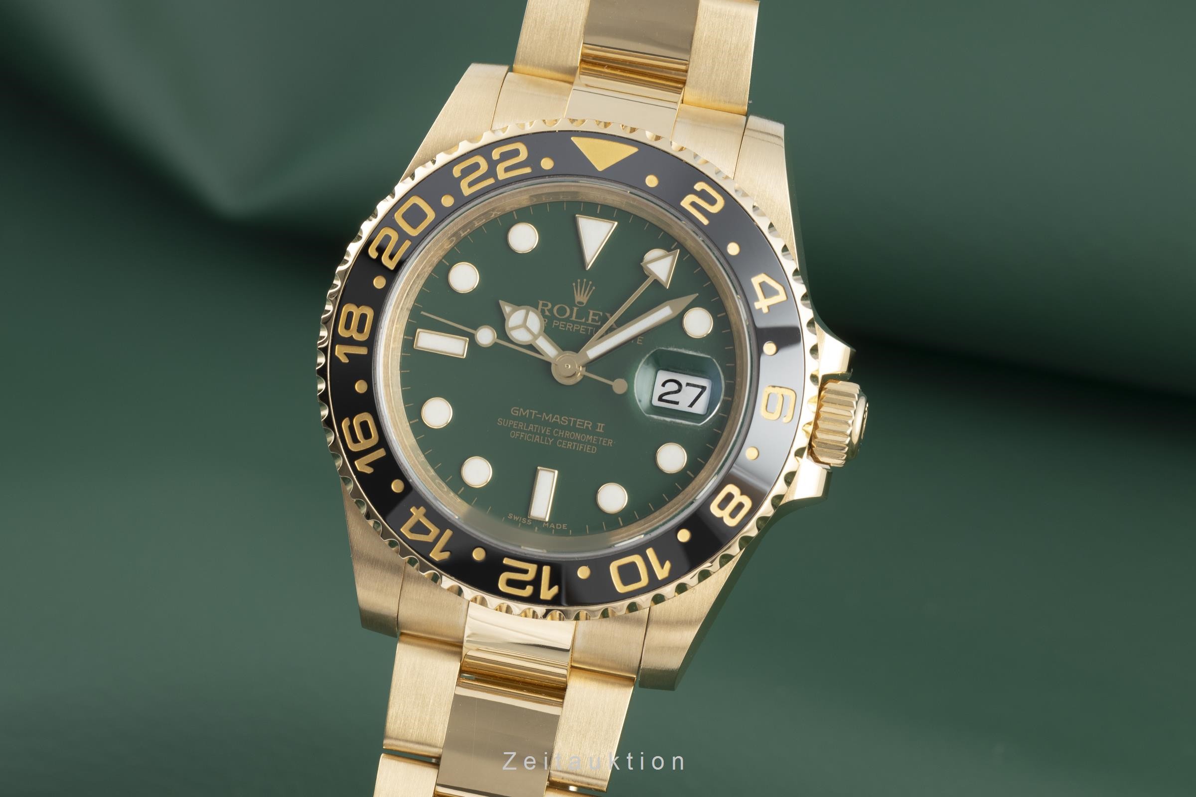 Rolex GMT-Master II 18 ct gold automatic Kal. 3186 Ref. 116718  | Zeitauktion