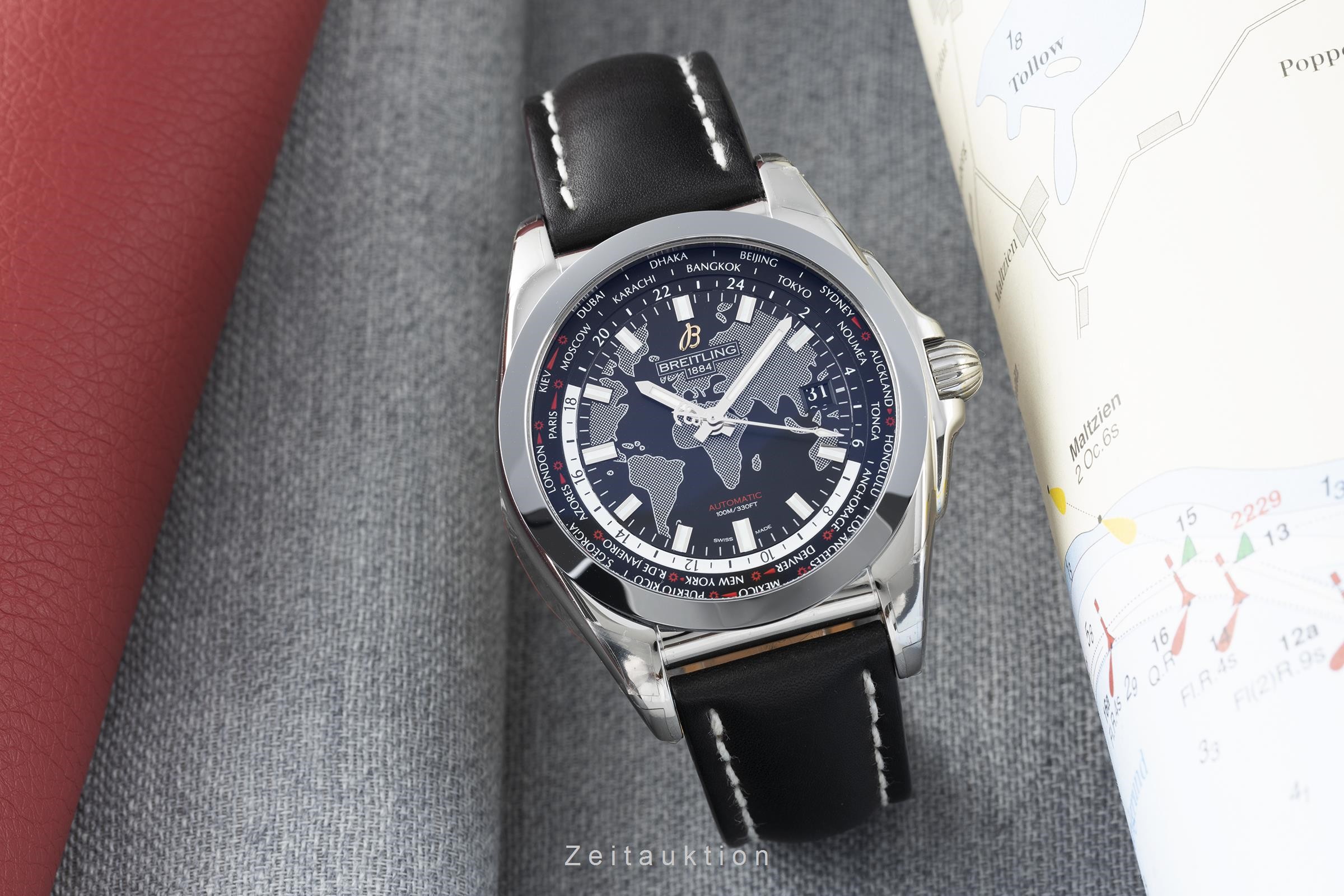 Breitling galactic unitime on sale wb3510