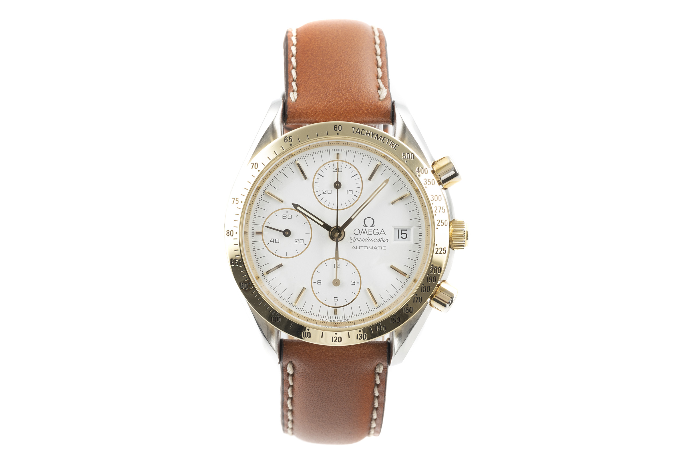 omega speedmaster steel gold