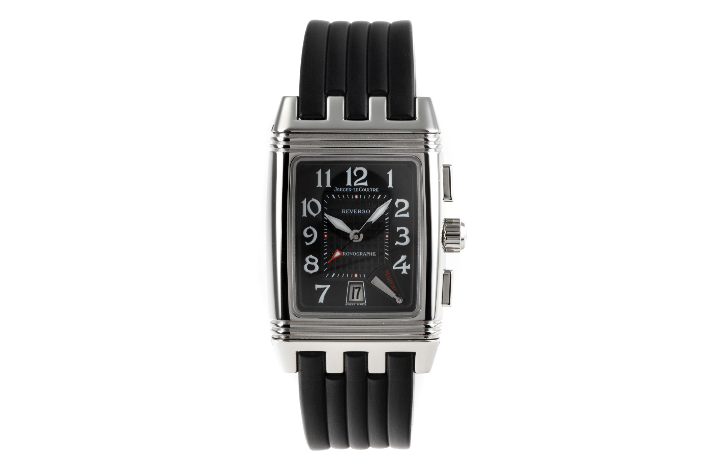 Jaeger LeCoultre Reverso chronograph steel manual winding Kal. 859