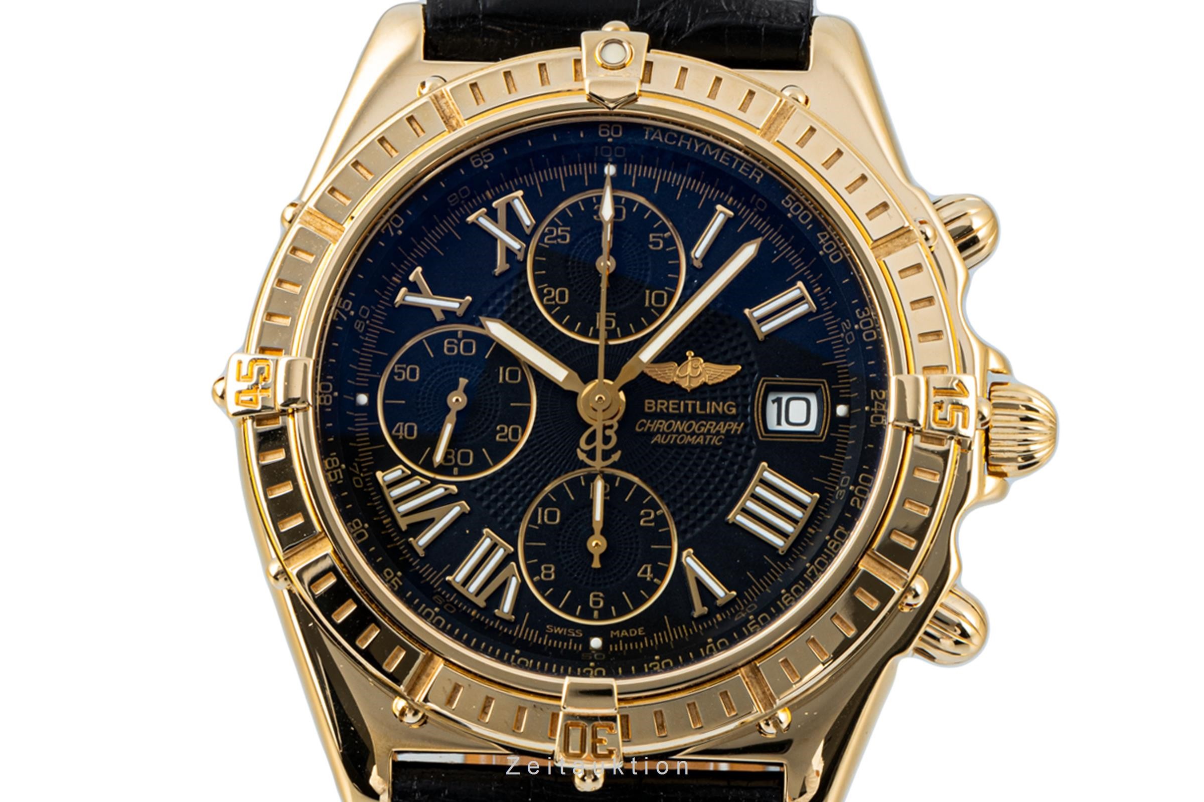 breitling solid gold
