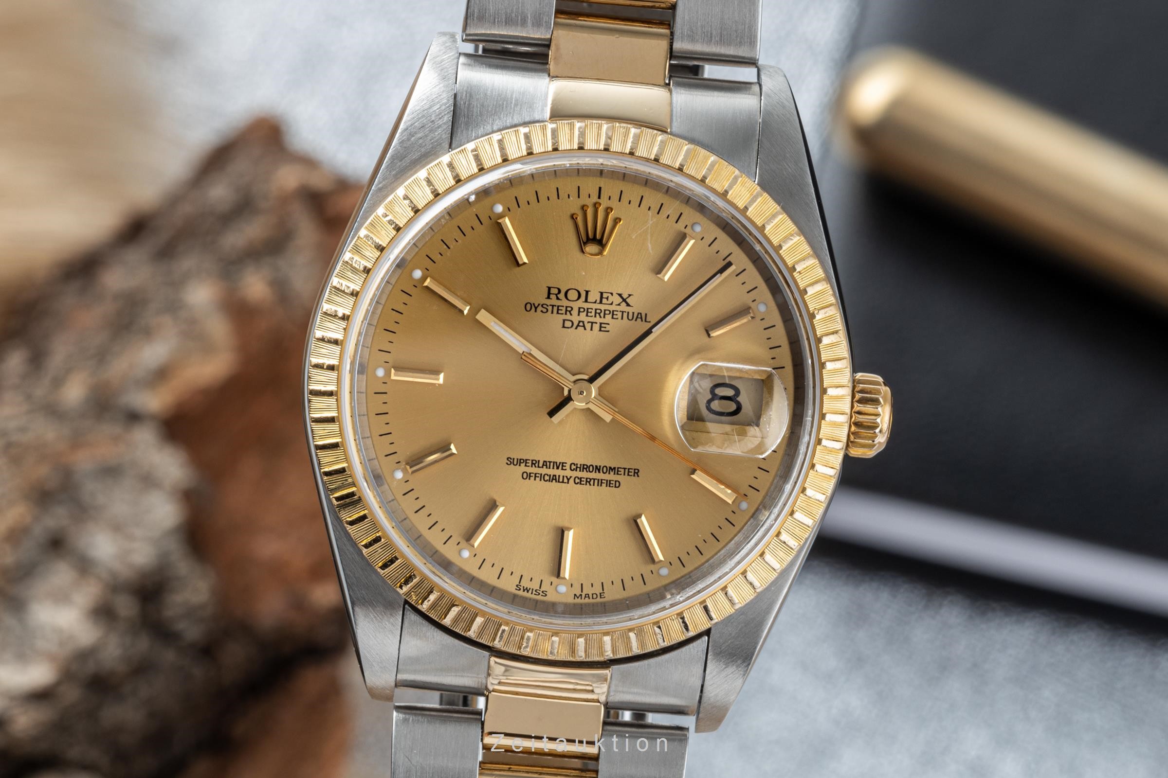 Rolex Date acero / oro automático Kal. 3135 Ref. 15223  | Zeitauktion