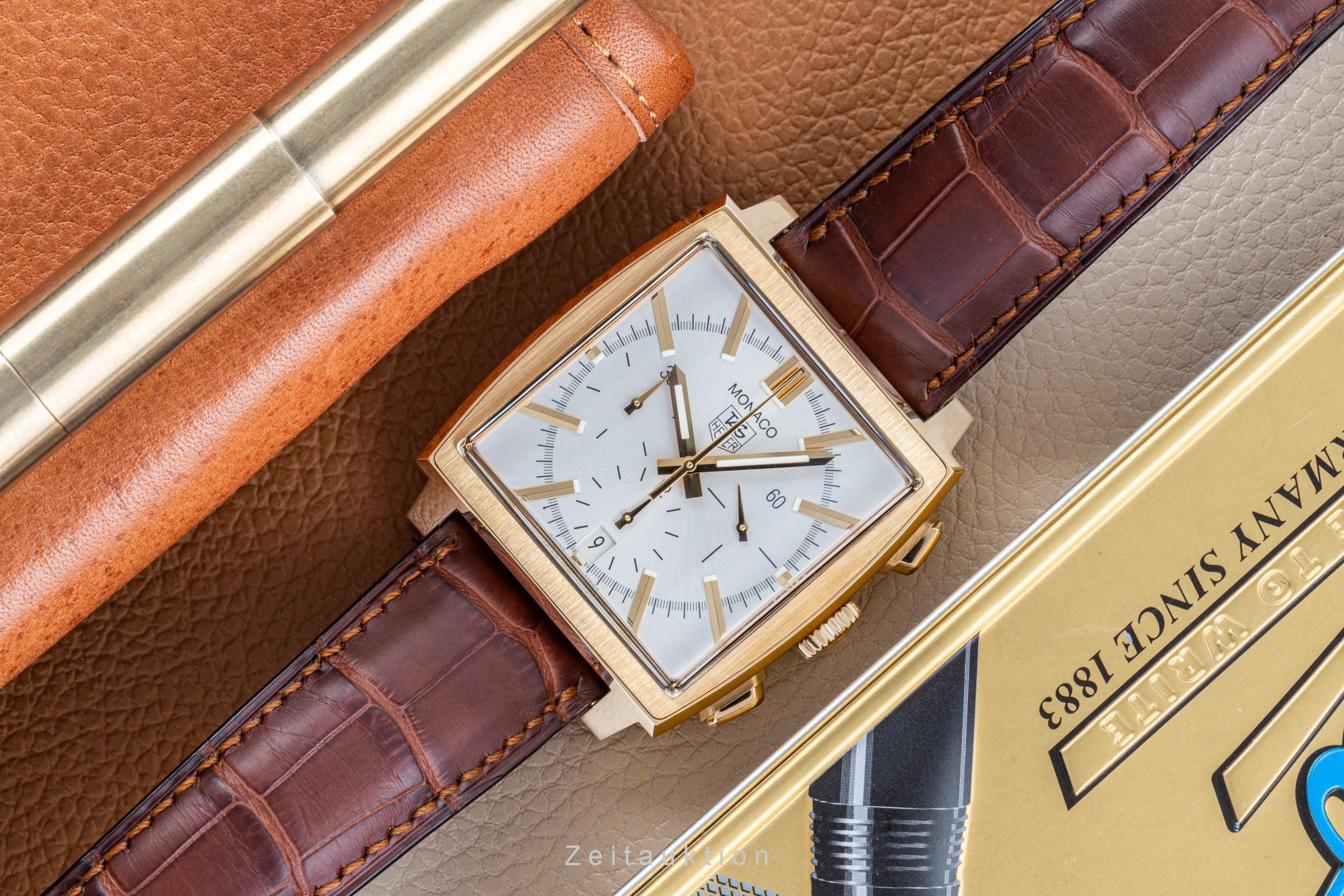 Tag Heuer Monaco Chronograph 18k Gold Automatik Kal. 17 Ref. CW5140  | Zeitauktion