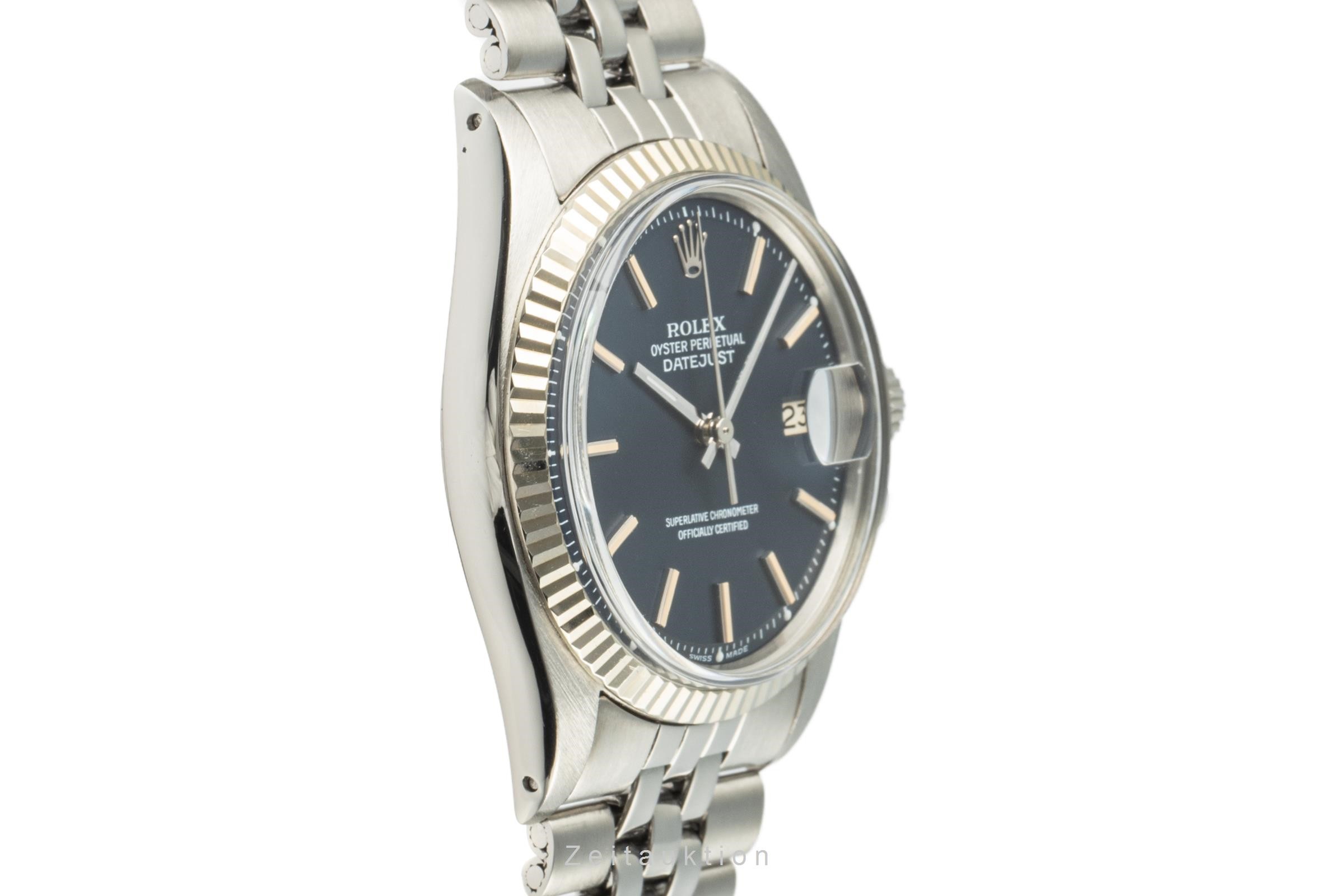 Rolex Datejust Stahl / Weissgold Automatik Kal. 1570 Ref. 1601 VINTAGE  | Zeitauktion