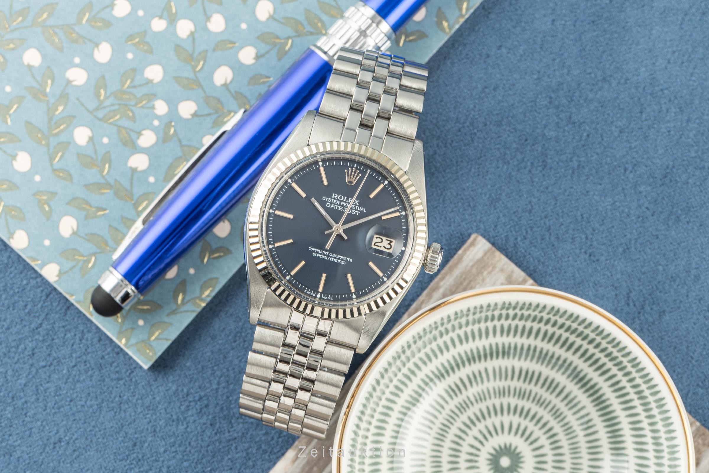 Rolex Datejust Stahl / Weissgold Automatik Kal. 1570 Ref. 1601 VINTAGE  | Zeitauktion