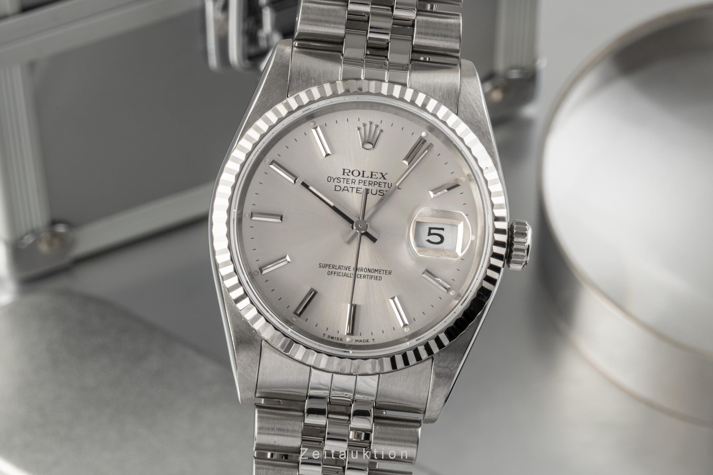 Rolex Datejust acier / or blanc automatique Kal. 3135 Ref. 16234  | Zeitauktion