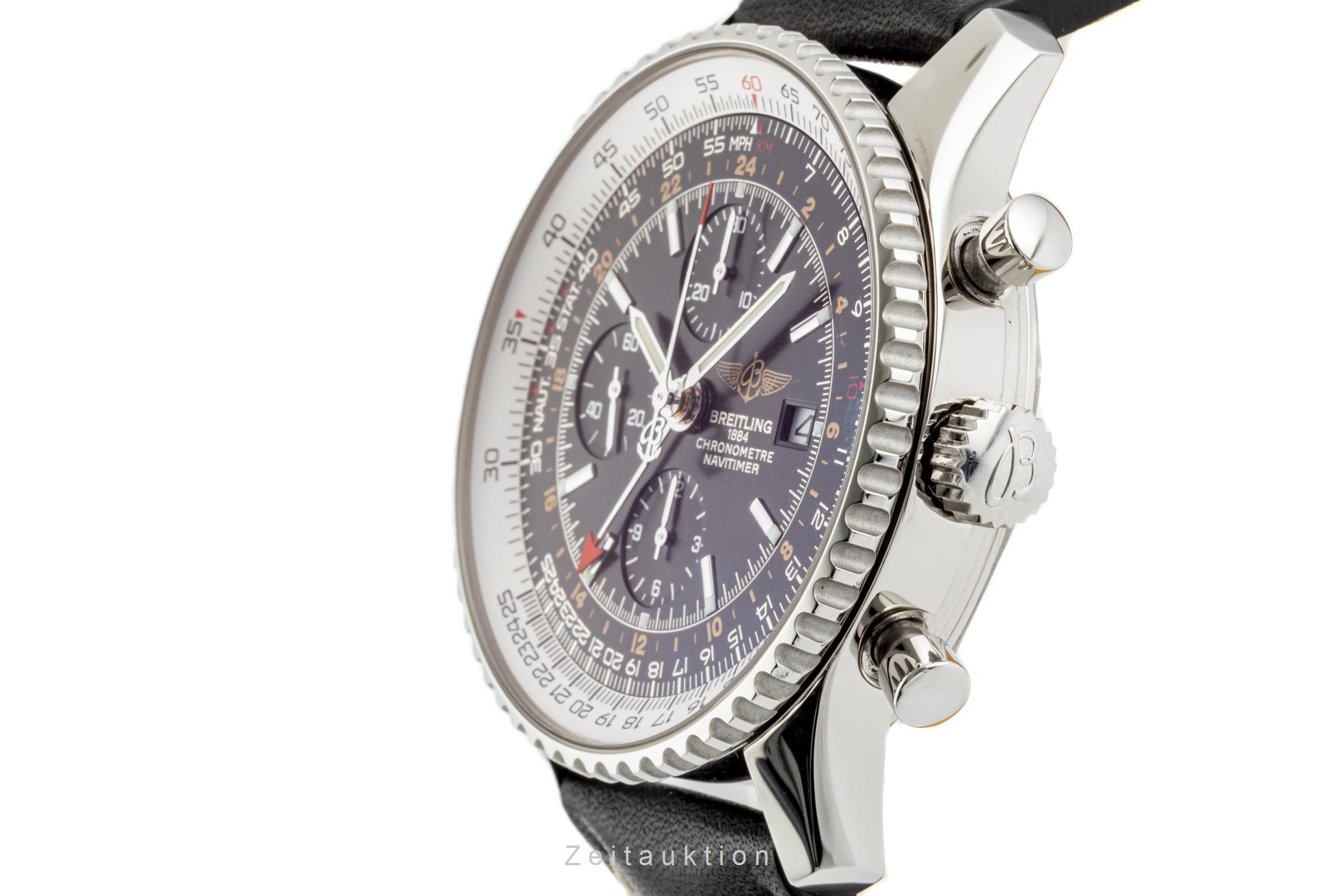 Breitling Navitimer World Chronograph Stahl Automatik Kal. B24 Ref. A24322  | Zeitauktion