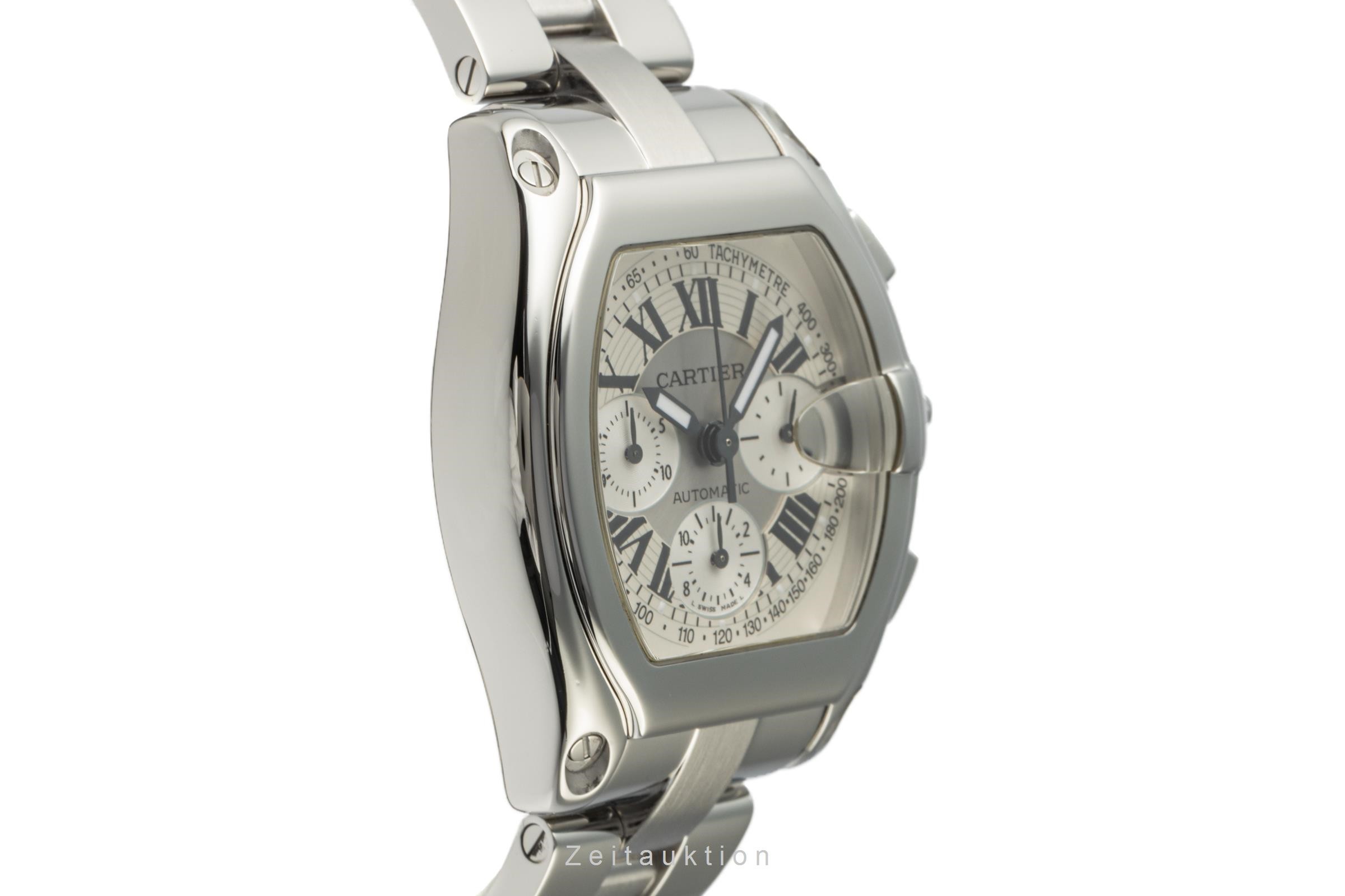 Cartier Roadster Chronograph Stahl Automatik Kal. 8510 Ref. 2618, W62006X6  | Zeitauktion