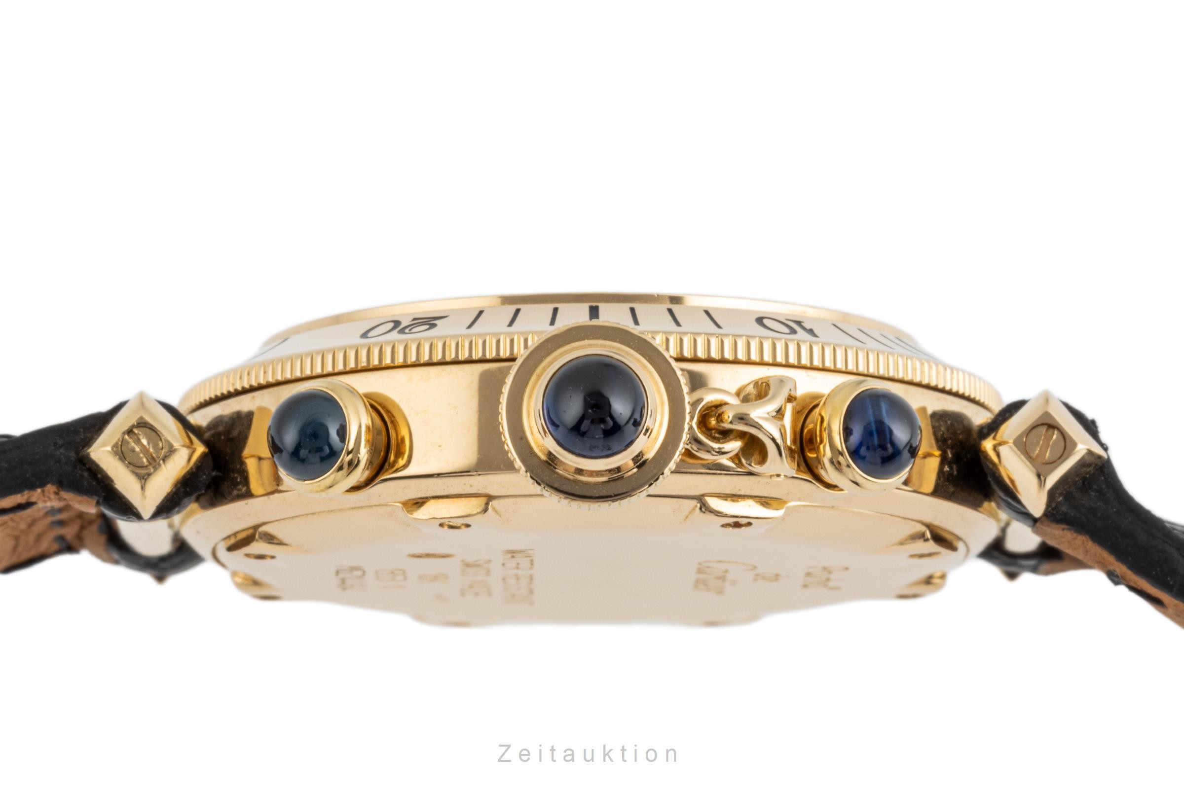 Cartier Pasha chronograph 18 ct gold quartz Kal. 212P Ref. 1353  | Zeitauktion