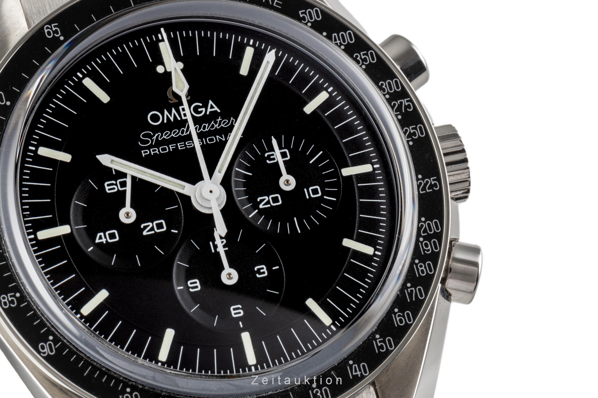 Omega Speedmaster chronograph steel manual winding Kal. 3861 Ref. 310.30.42.50.01.002  | Zeitauktion