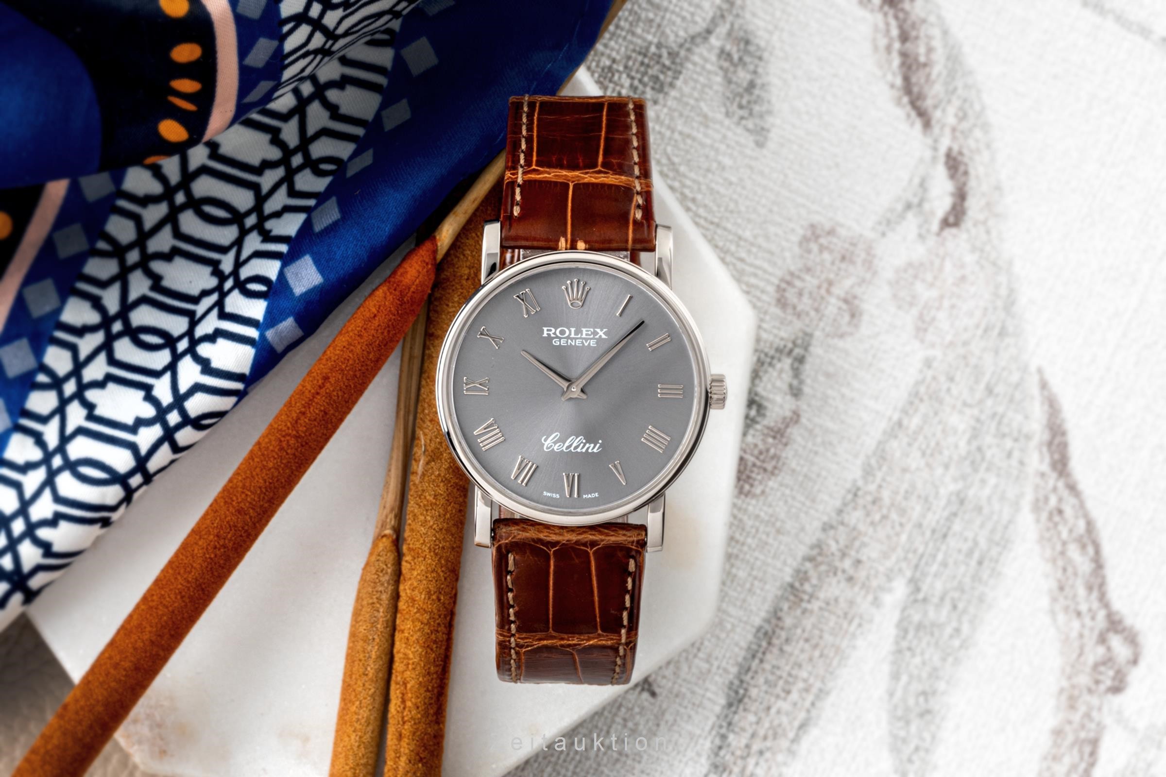Rolex Cellini 18 ct white gold manual winding Kal. 1602 Ref. 5115  | Zeitauktion