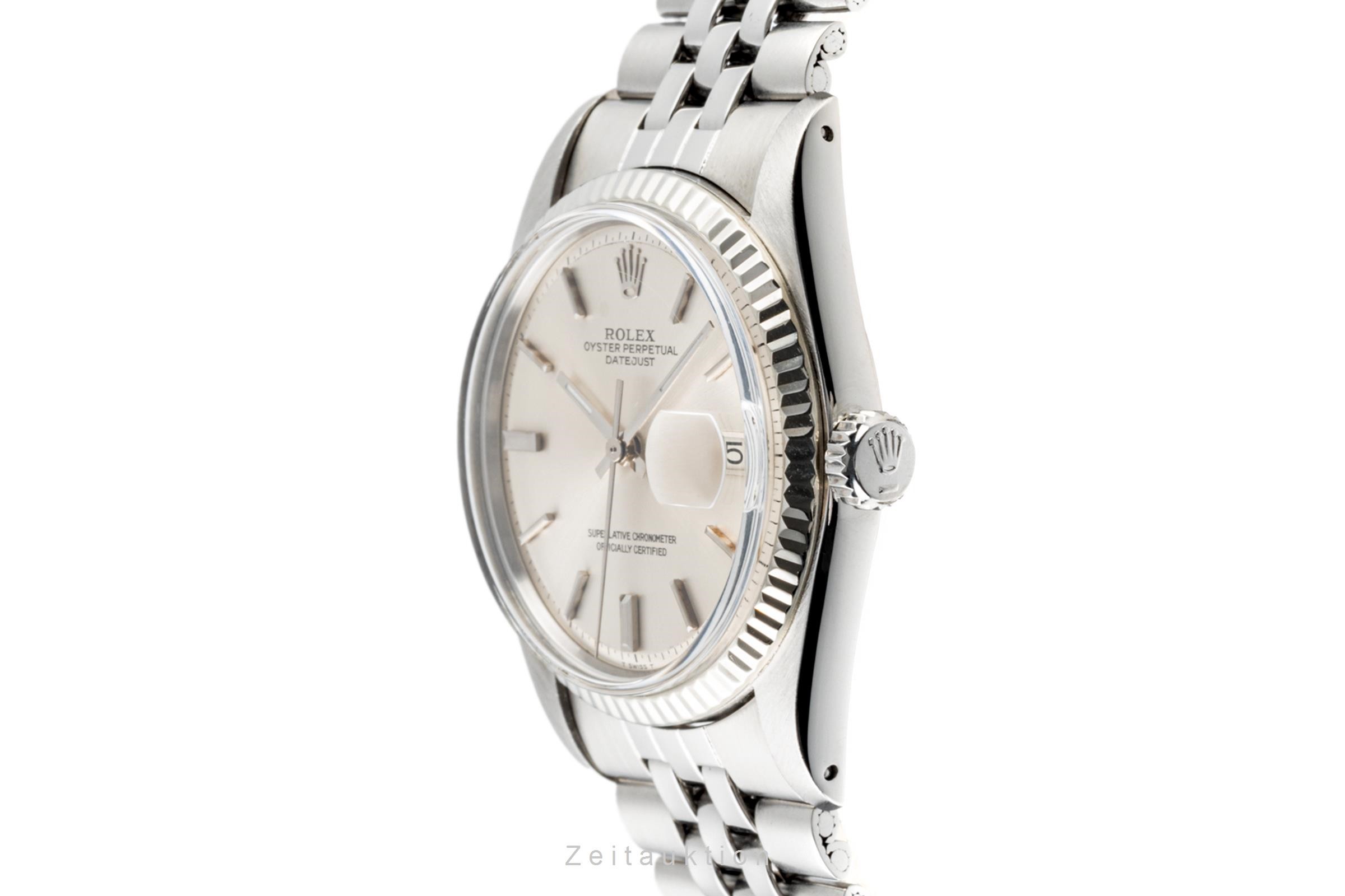Rolex Datejust Stahl / Weissgold Automatik Kal. 1570 Ref. 1601  | Zeitauktion